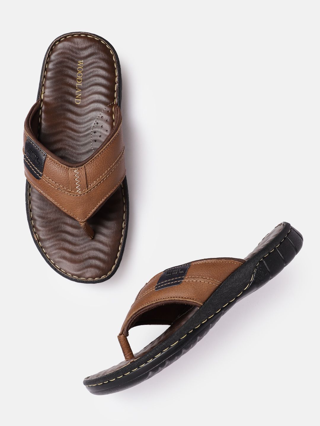 Woodland leather sale slippers