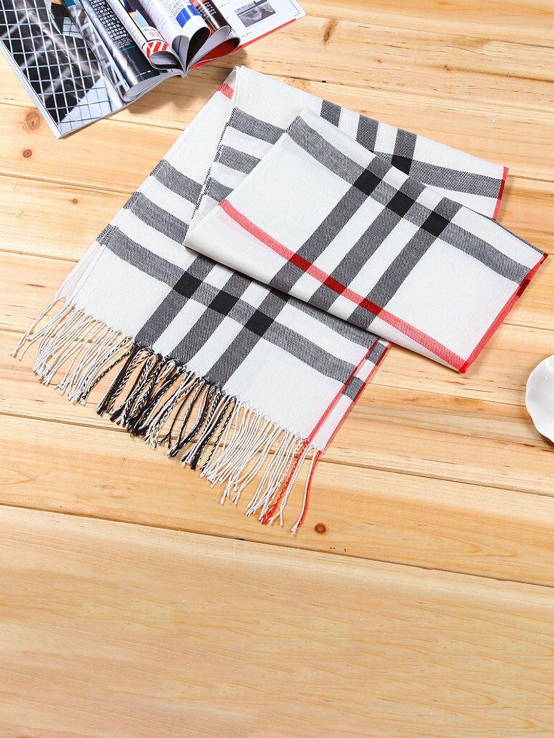 Alexvyan Women Checked Woolen Muffler-picture-31