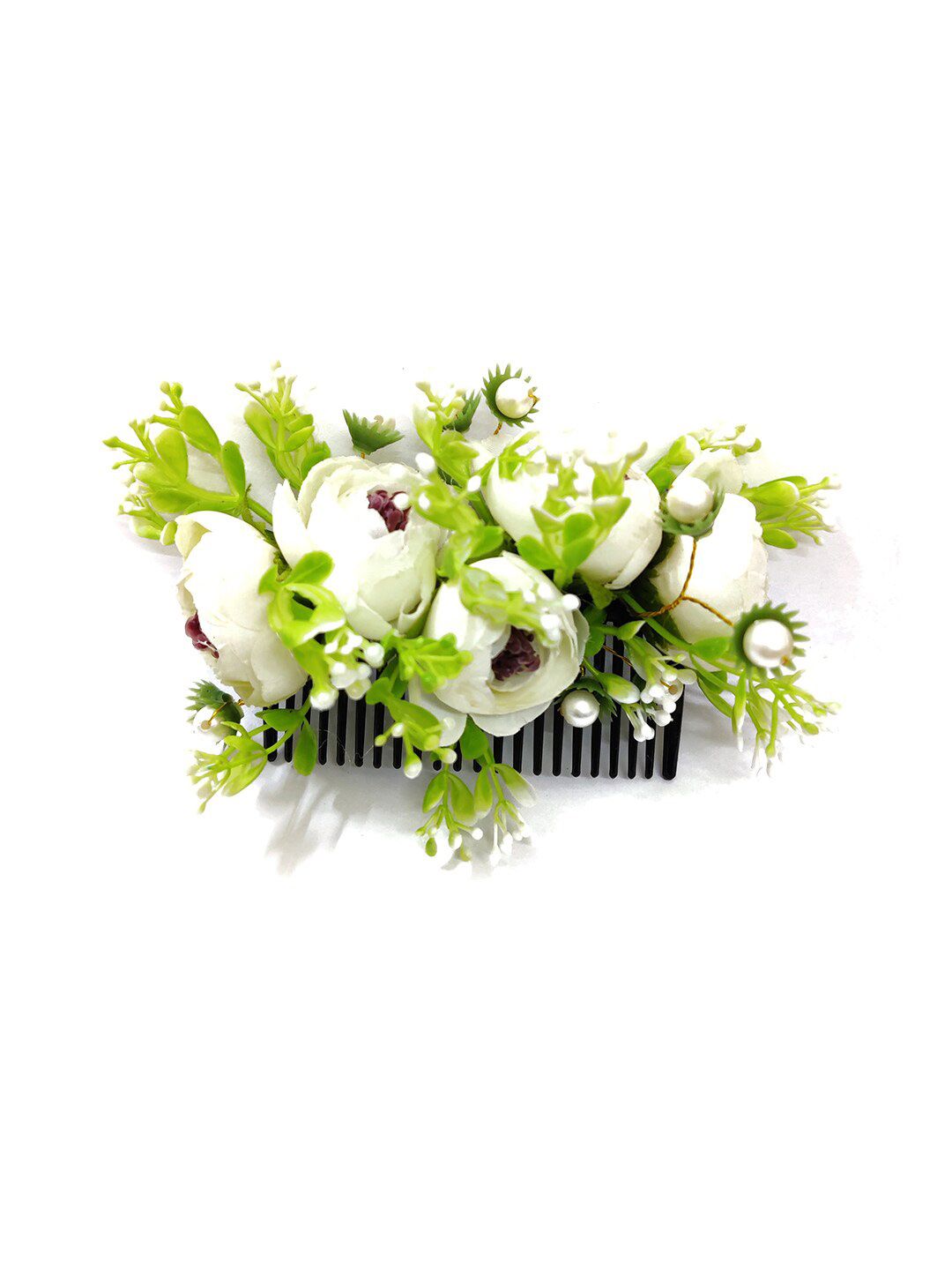 Hair Flare Women Attractive Roses With Leaf Design Hairpin Comb Pin-image-40
