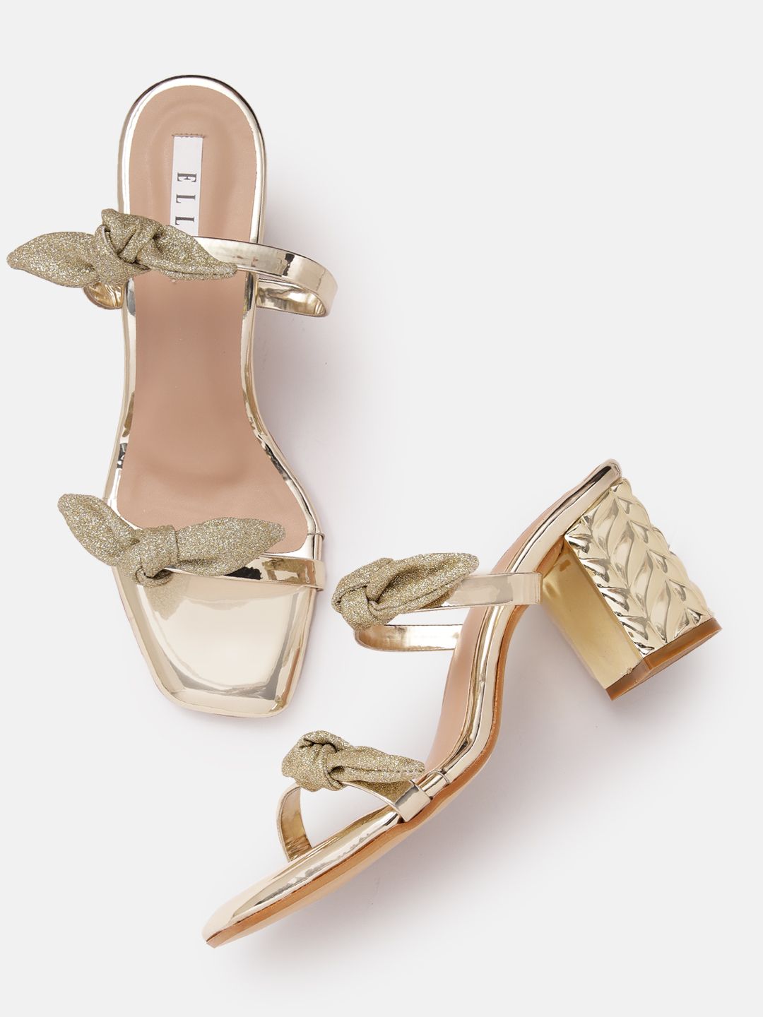 ELLE Women Party Block Heels With Knot Detail-picture-12