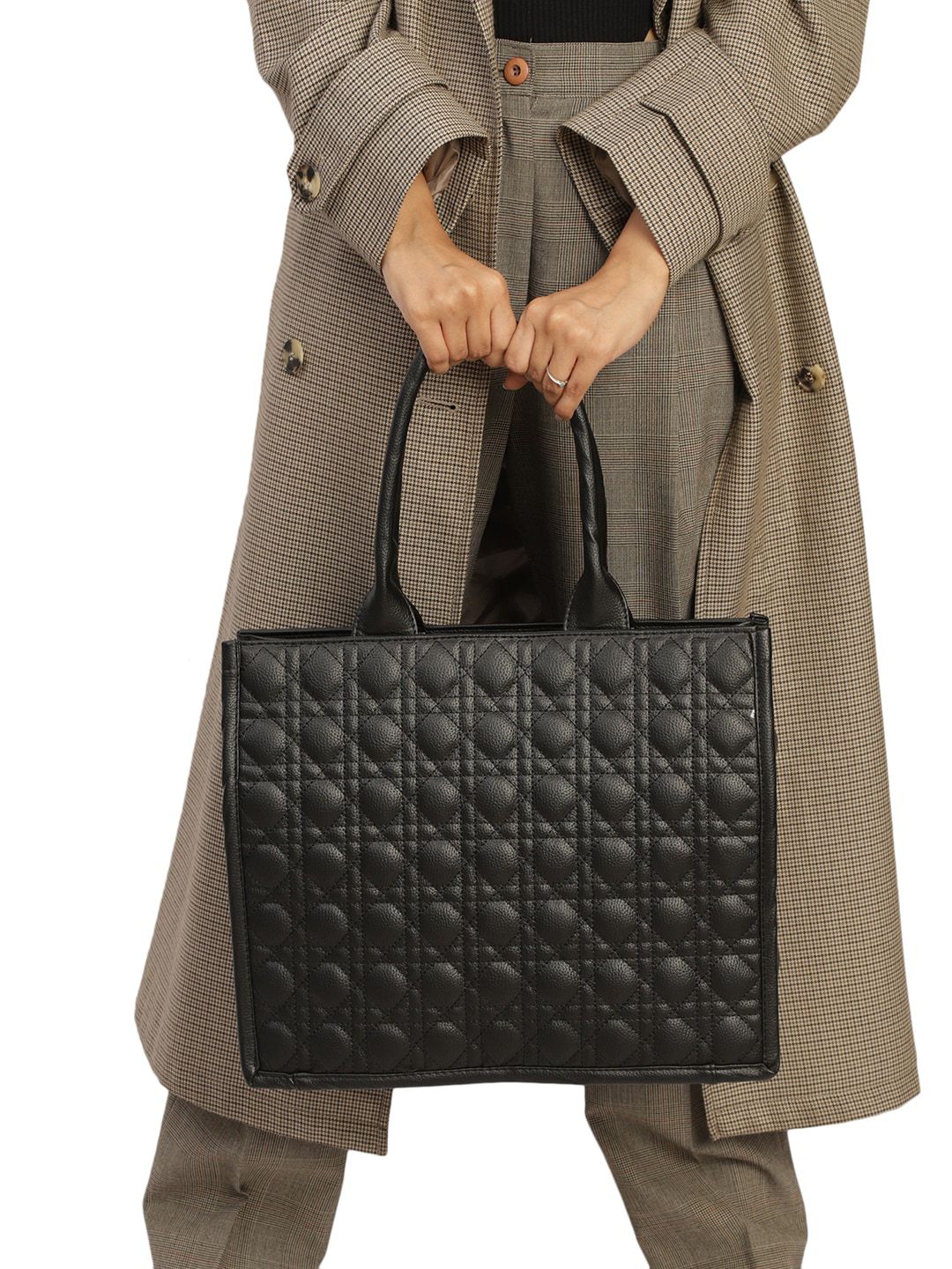 MINI WESST Textured Bucket Sling Bag with Quilted-picture-34