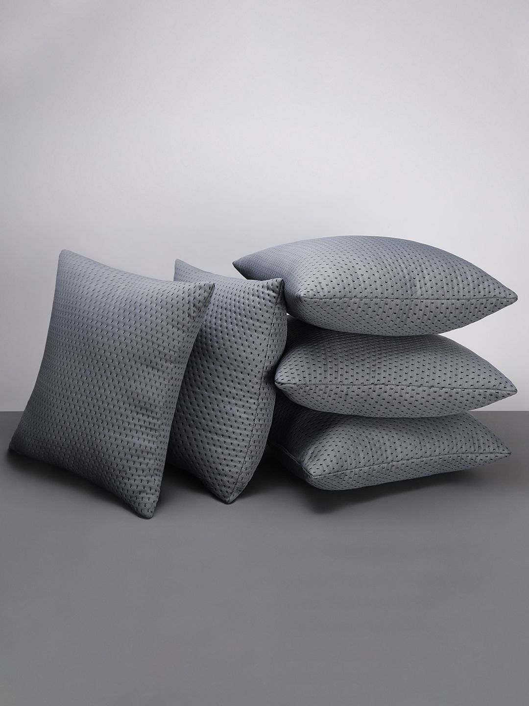LA VERNE Premium Grey Printed 5 Pieces Sofa Cushion Filler-image-9