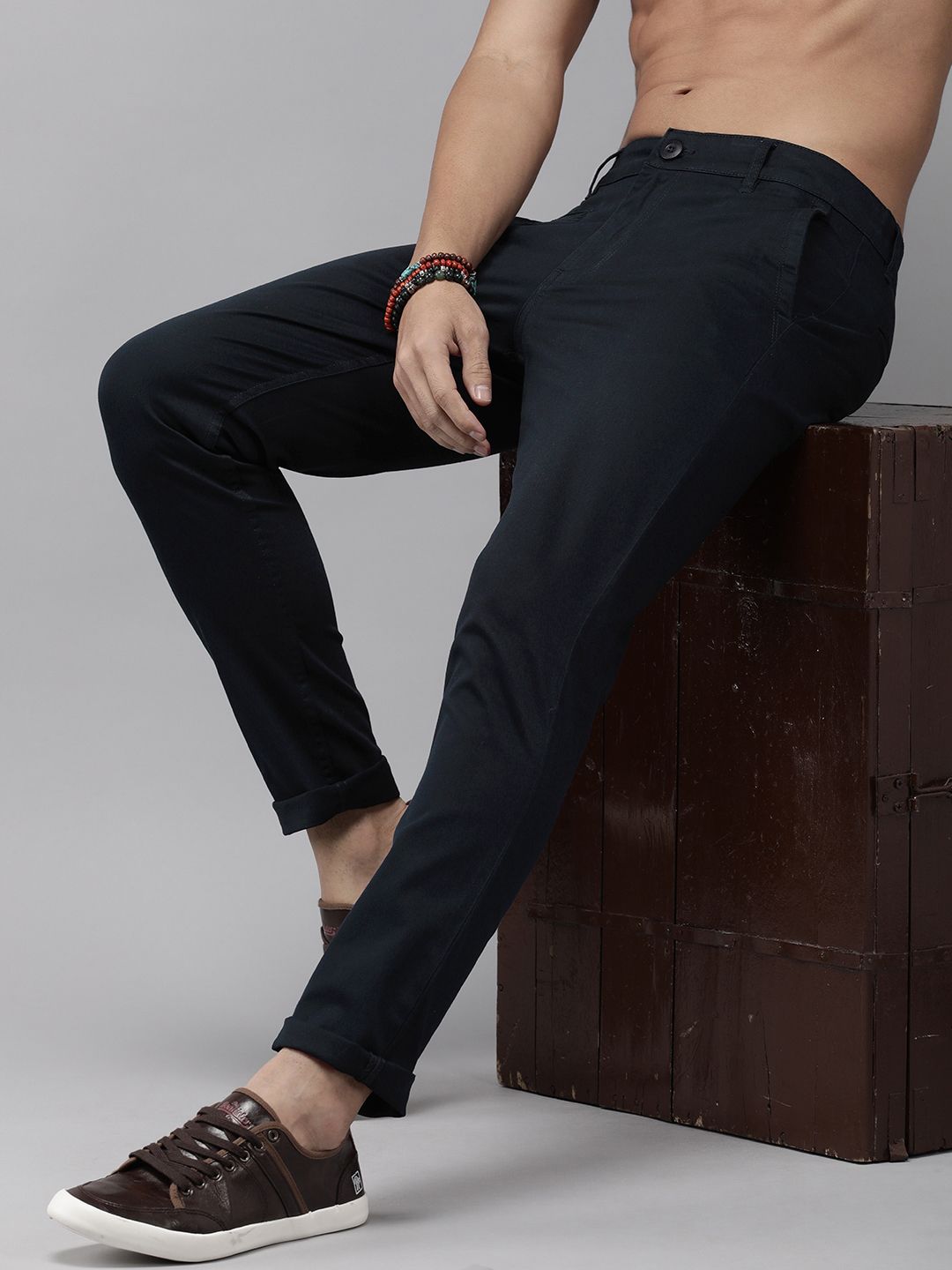 Roadster Men Comfort Regular Fit Chinos Trousers-picture-15