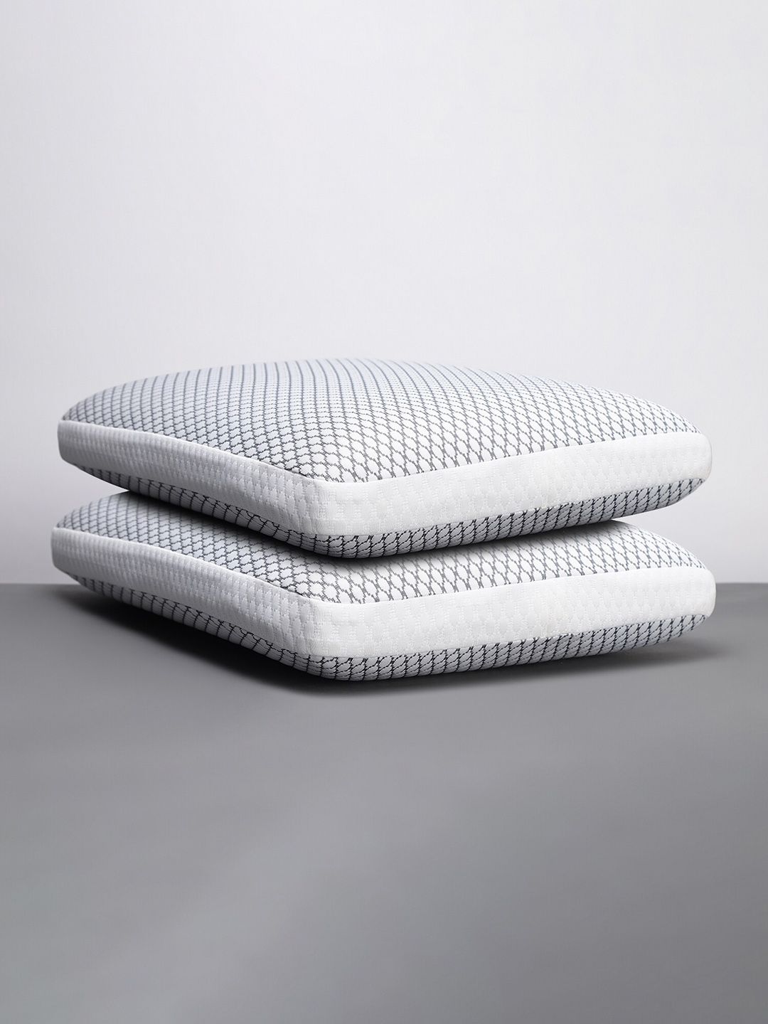 LA VERNE White 2-Pieces Cooling Gel Infused Pincore Breathable Memory Foam Pillows-picture-17