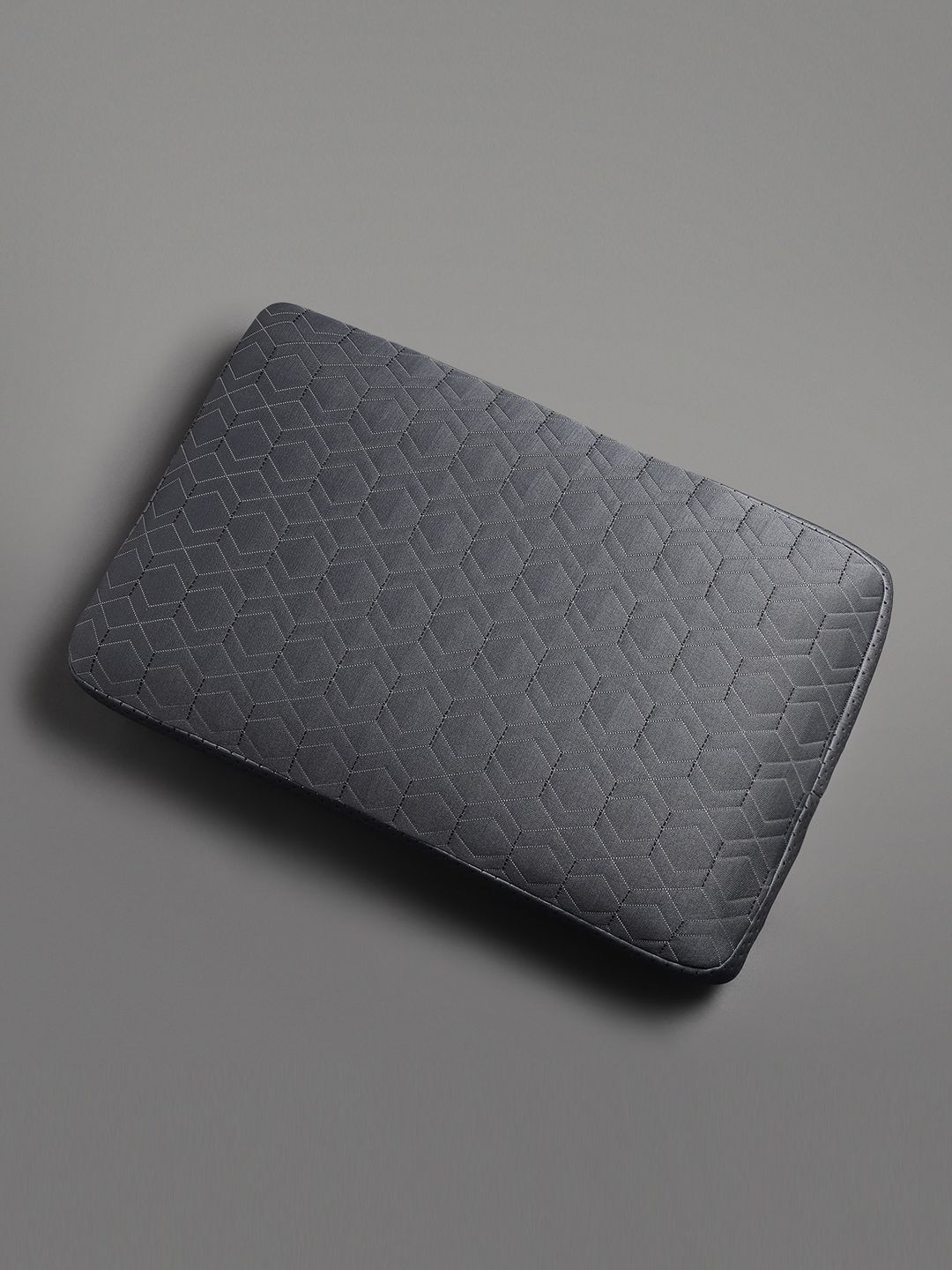 LA VERNE Charcoal Grey Self-Design Memory Foam Cooling Gel Infused Breathable Sleep Pillow-image-37