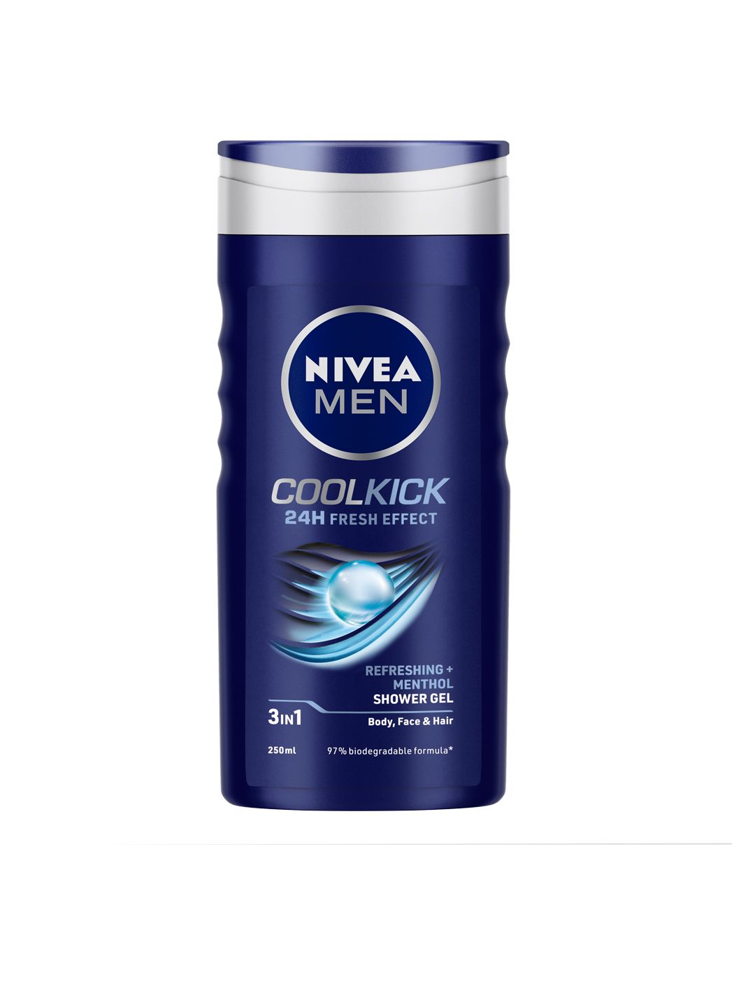 Nivea Men CoolKick Shower Gel for Body - Face - Hair with Refreshing Icy Menthol 250 ml-picture-32