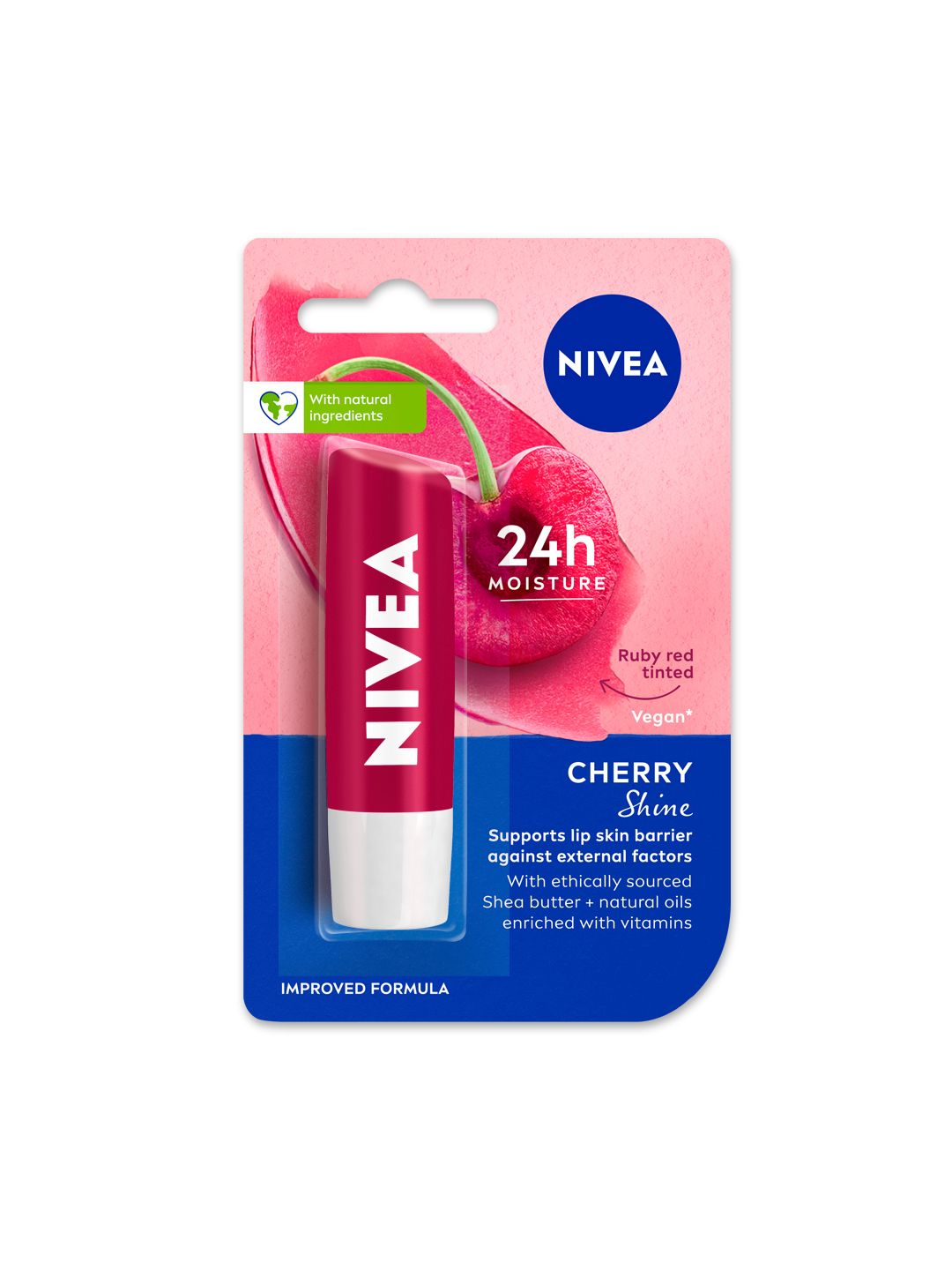 Nivea Cherry Shine Long Lasting Moisturisation Caring Lip Balm 4.8 g-picture-20