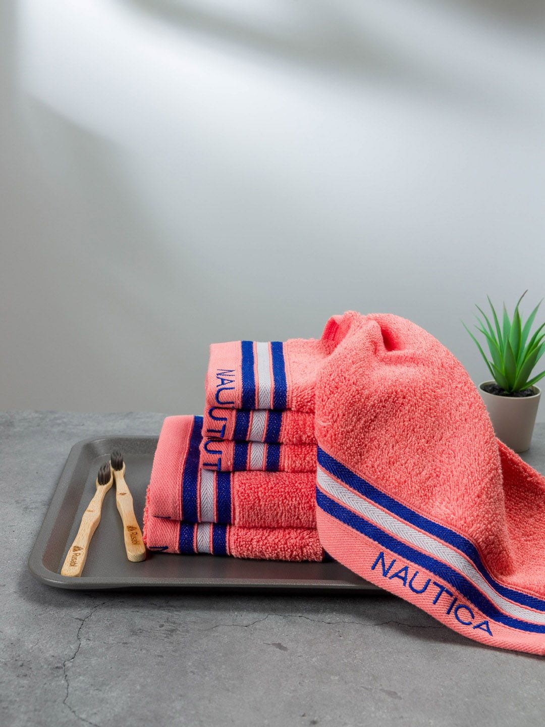 Nautica Coral 6-Pieces Cotton 500 GSM Towel Set-image-47