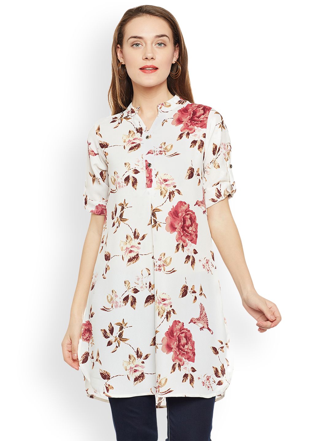 Ruhaans Off-White Printed Tunic-picture-31
