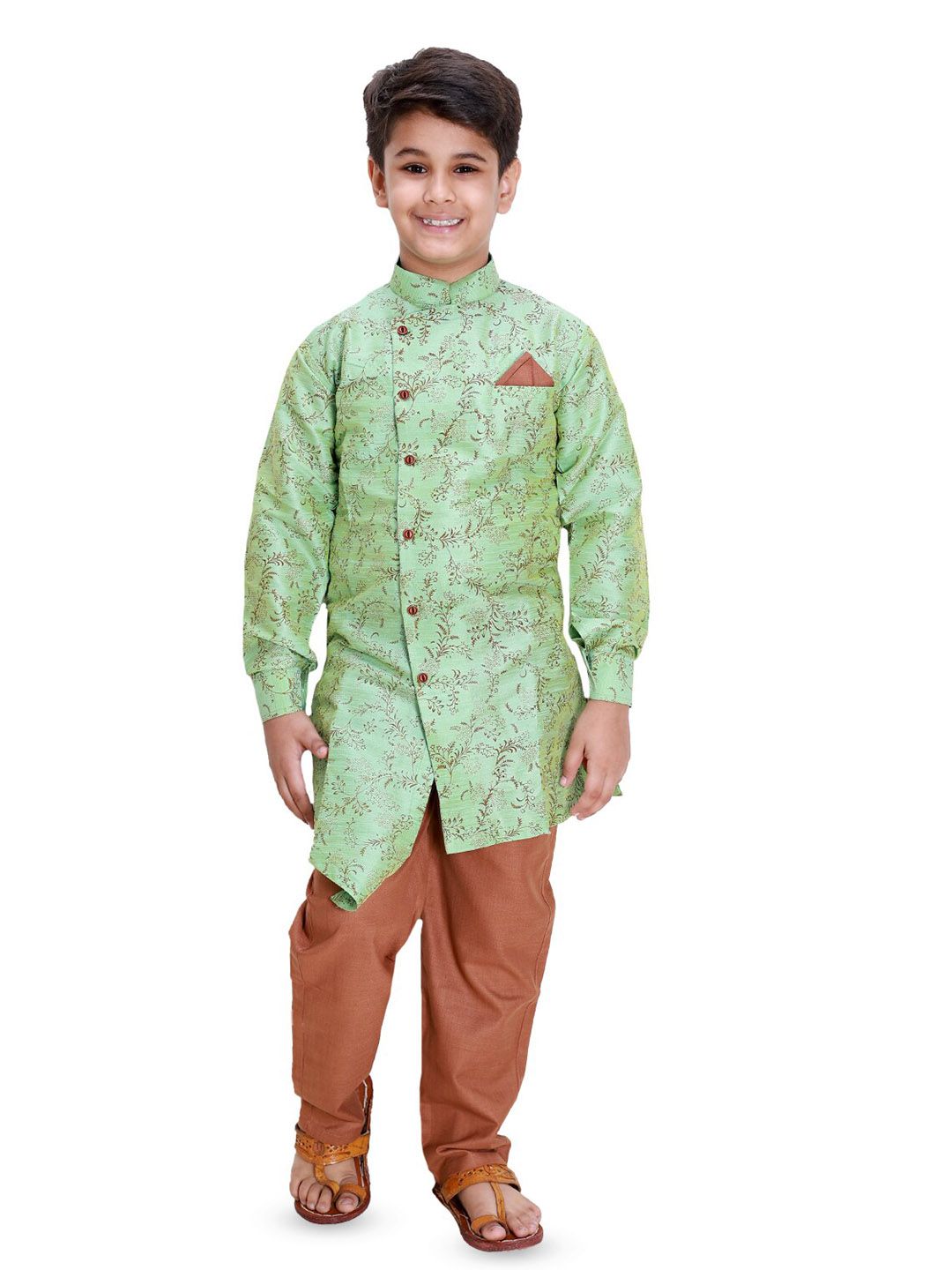 FOURFOLDS Printed Sherwani & Trouser Set-picture-22