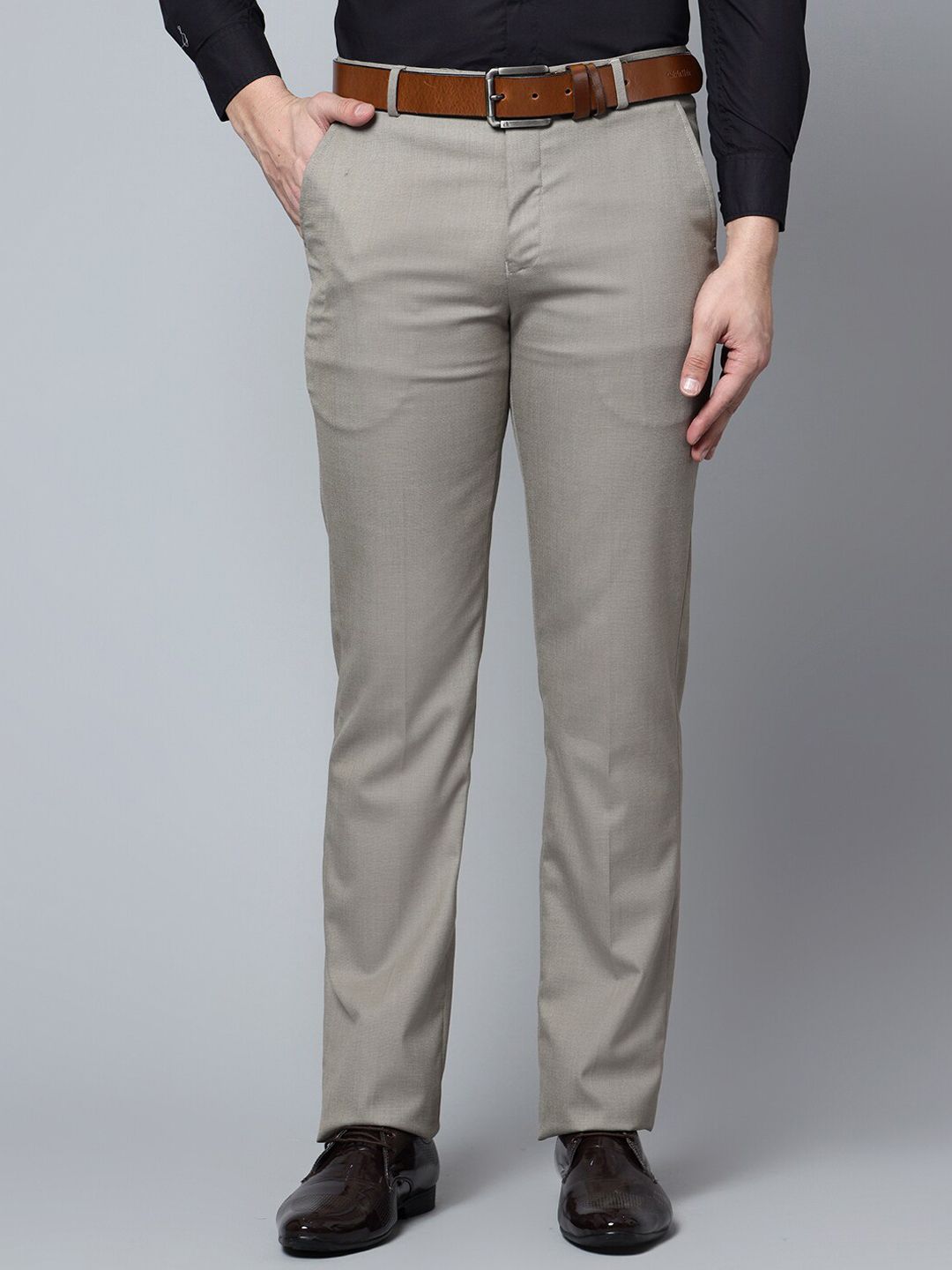 Cantabil Formal Trousers  Buy Cantabil Men Grey Formal Trousers Online   Nykaa Fashion