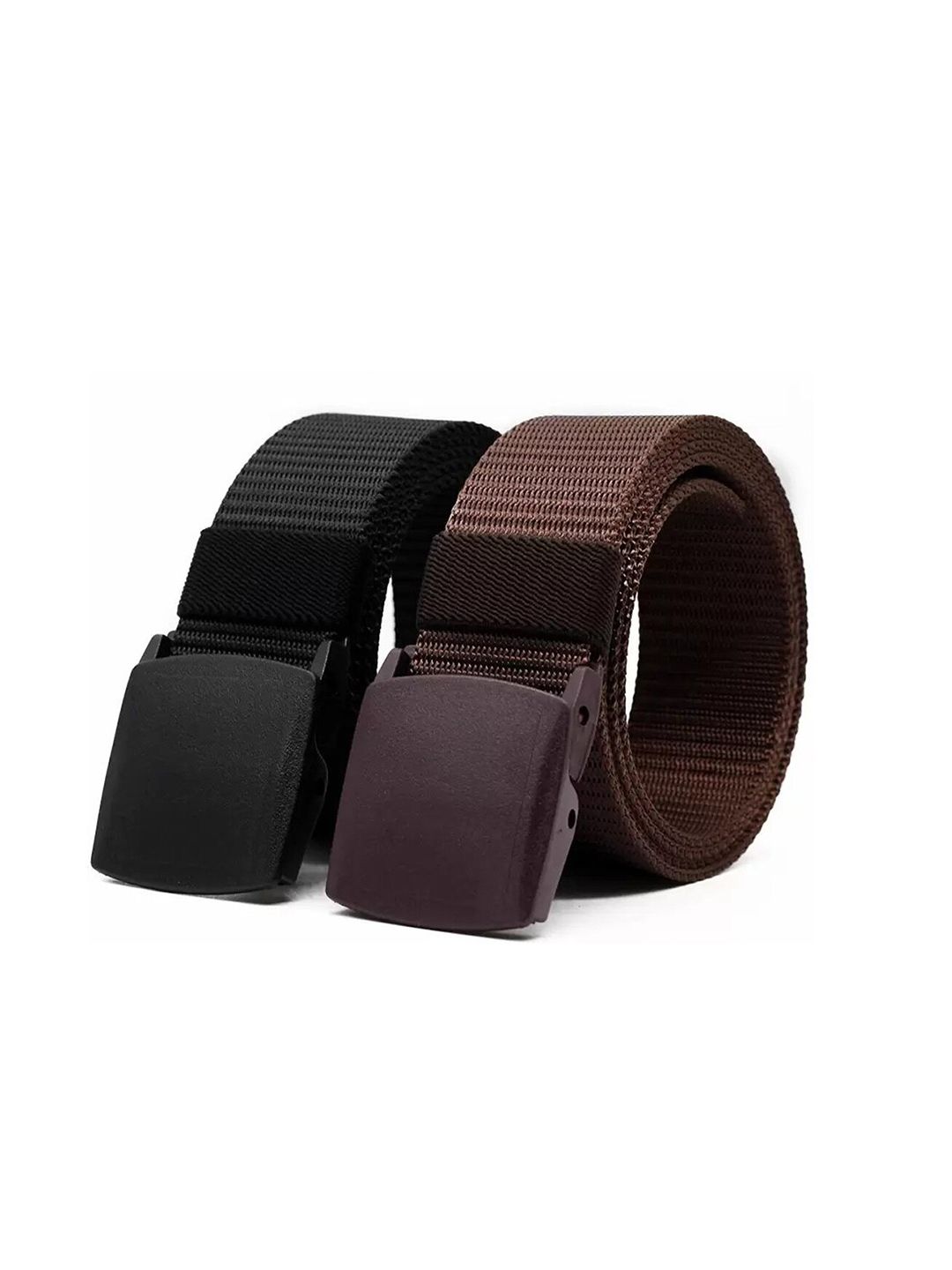 Kastner Men Set Of 2 Textured Canvas Belt With Slider Buckle-picture-24
