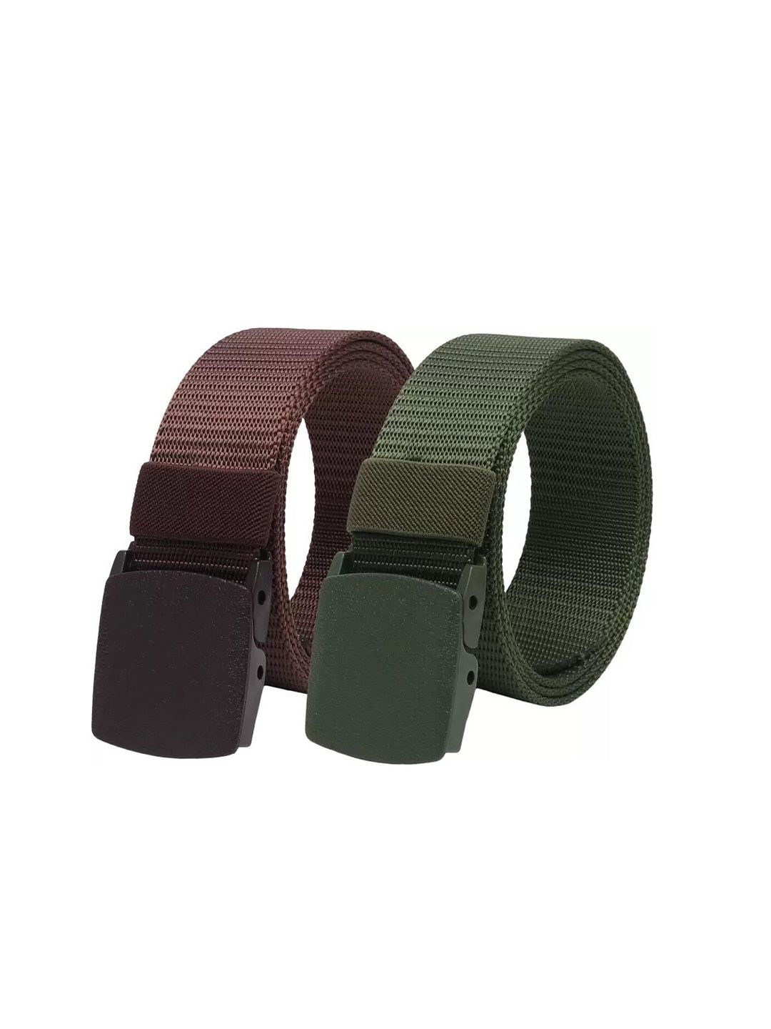Kastner Men Set Of 2 Textured Canvas Belt With Slider Buckle-picture-23