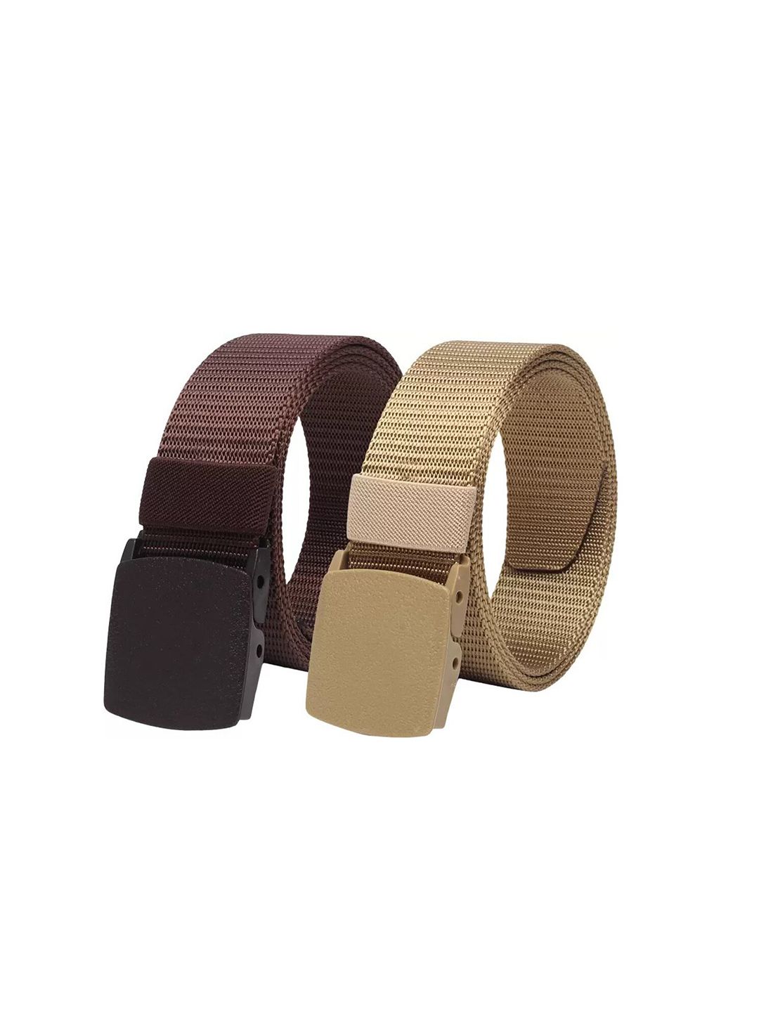 Kastner Men Set Of 2 Textured Canvas Belt With Slider Buckle-picture-22