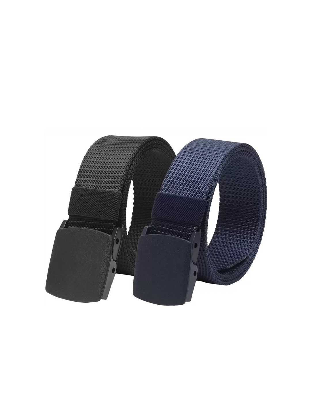 Kastner Men Set Of 2 Textured Canvas Belt With Slider Buckle-picture-32