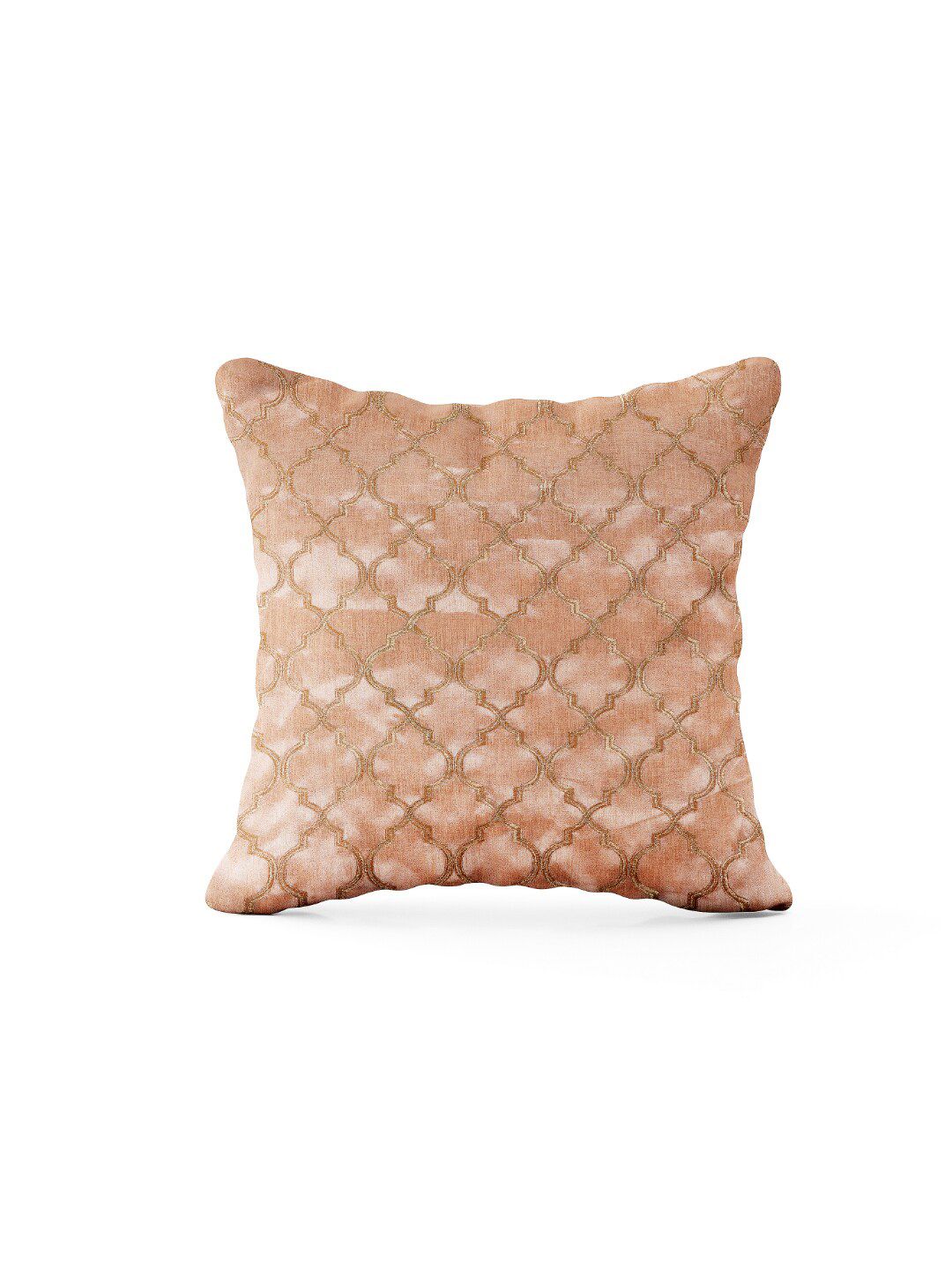 INDHOME LIFE Beige Embroidered Silk Square Cushion Cover-picture-21