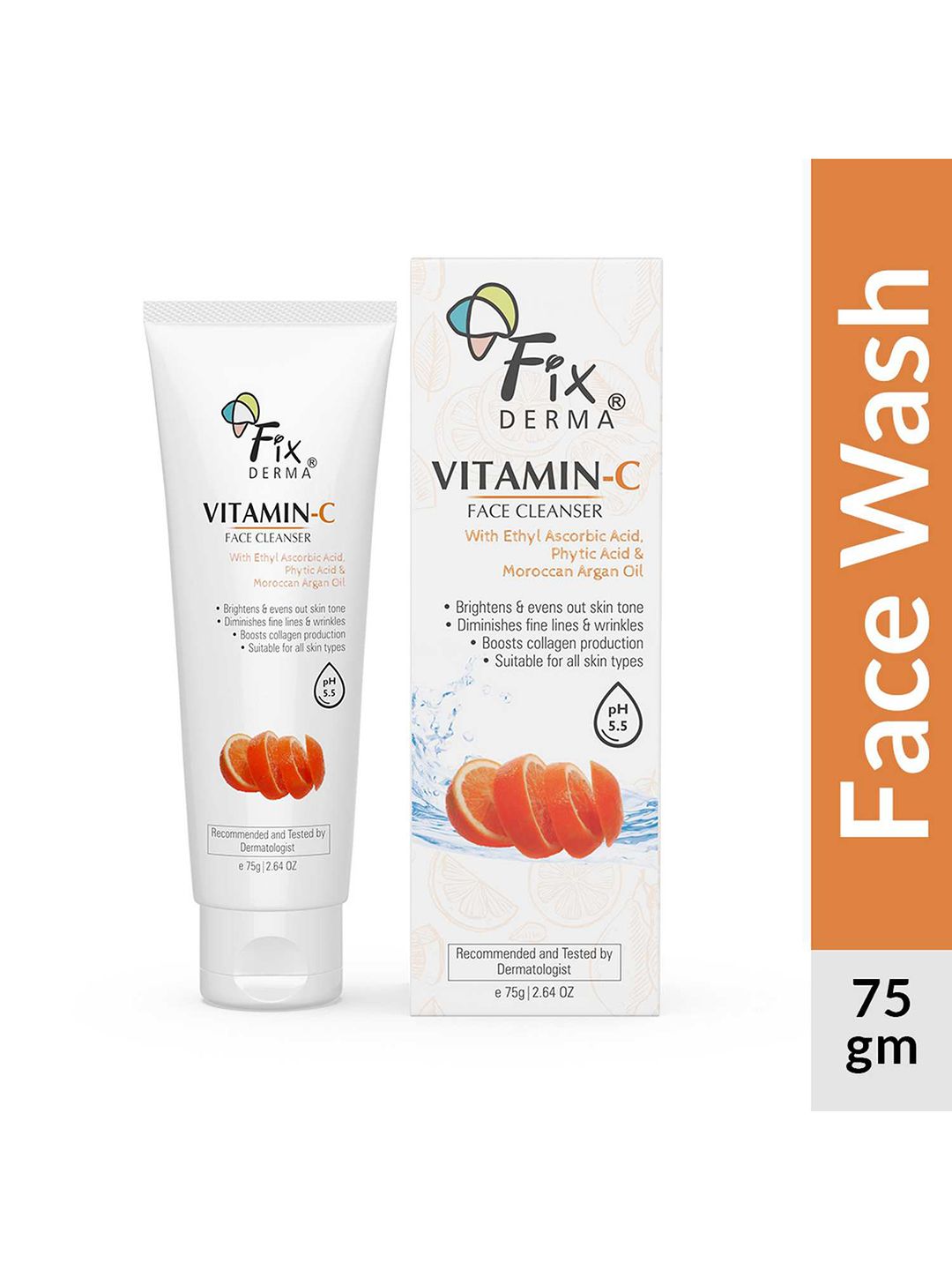 FIXDERMA Vitamin C With Ascorbic Acid Face Cleanser  75g-picture-23