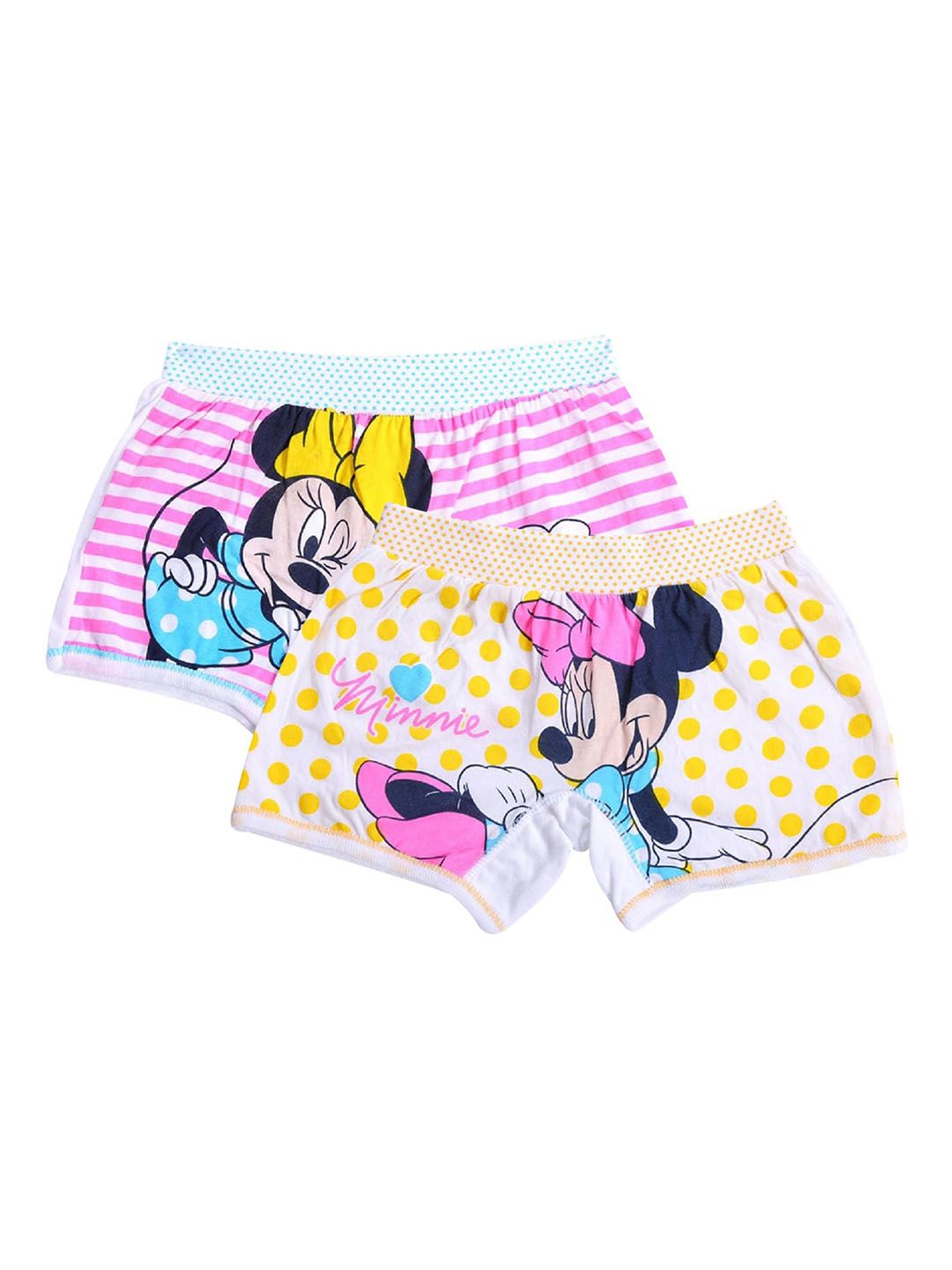 Bodycare Kids Girls Pack Of 2 Assorted Minnie Mouse Printed Cotton Shorts-picture-14