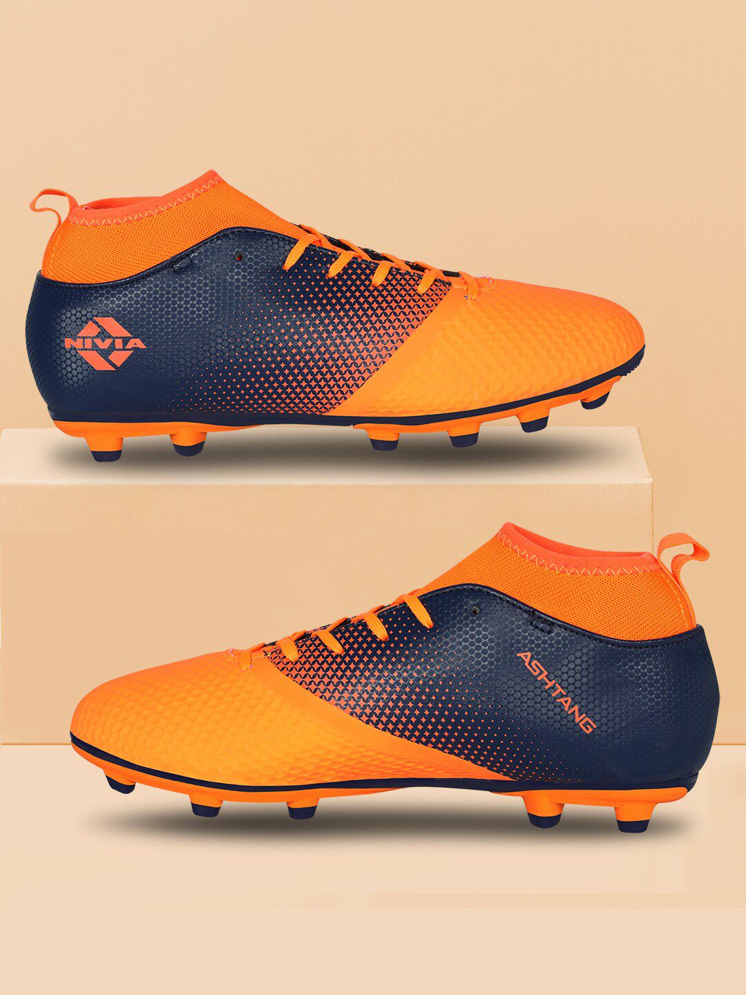 NIVIA Men Ashtang Orange Stud Football Shoes-picture-40