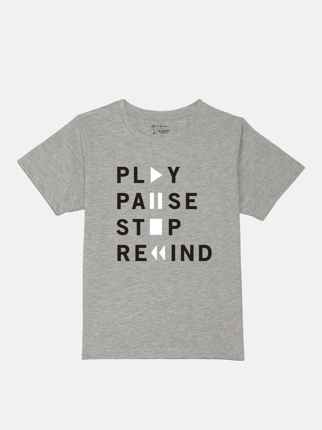 M&H Juniors Boys Typography Printed Pure Cotton T-shirt-picture-25