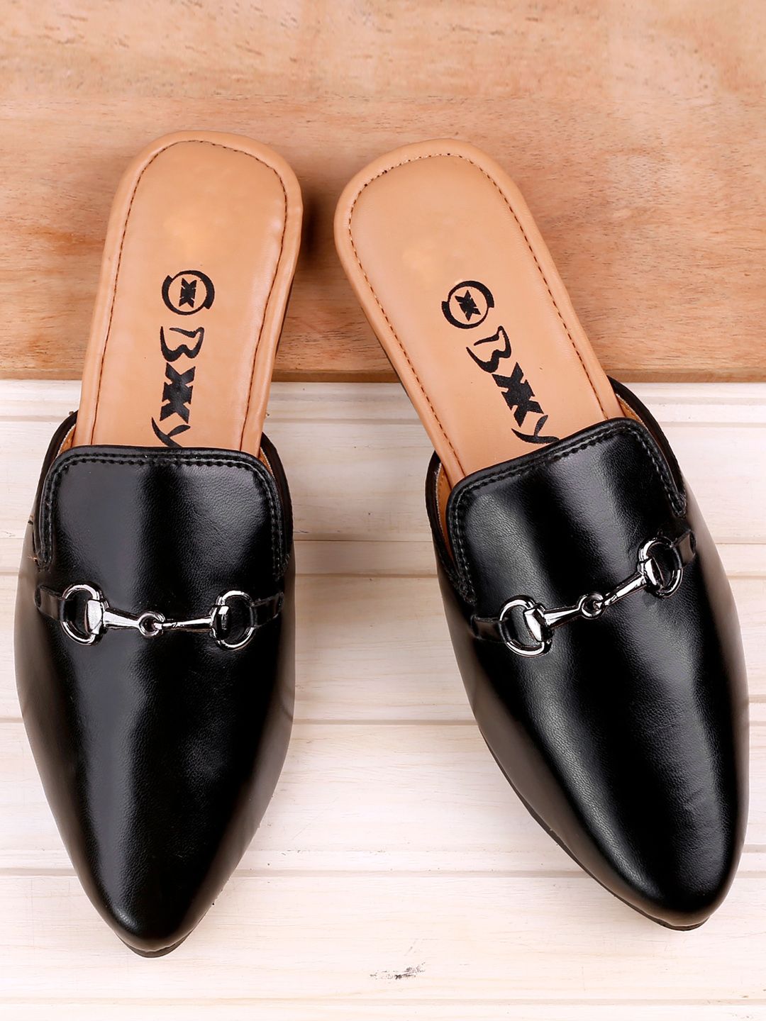 Bxxy Men Pointed Toe Embellished Horsebit Mules-image-27