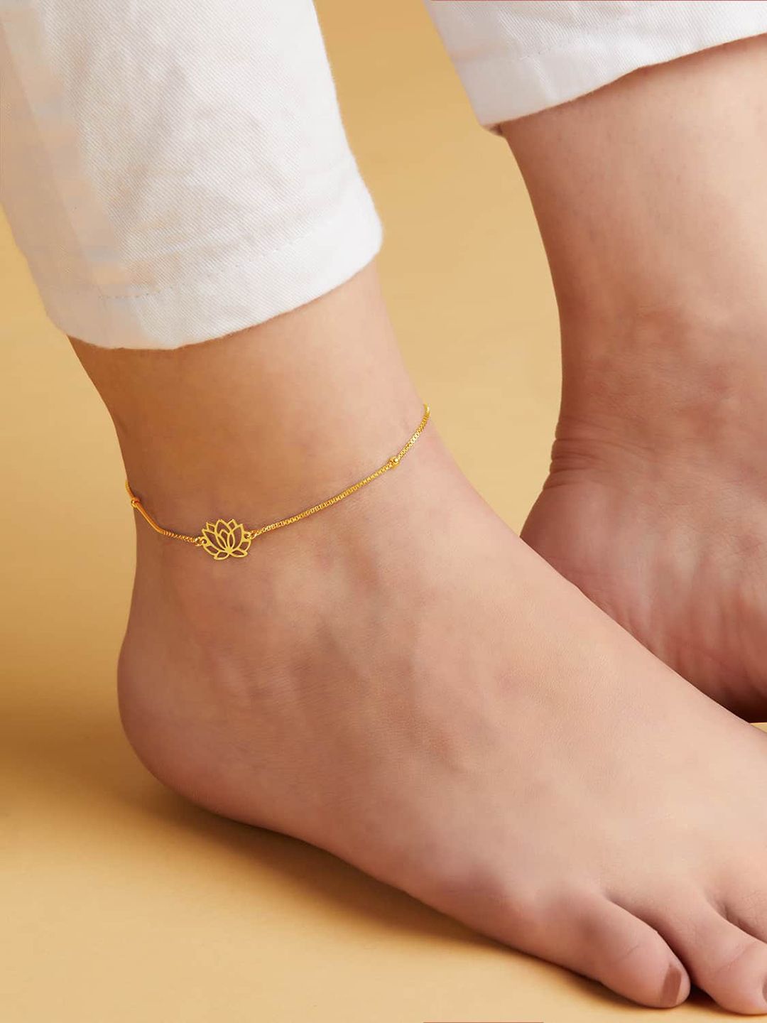 Zavya Sterling Silver Gold-Plated Anklet-picture-39