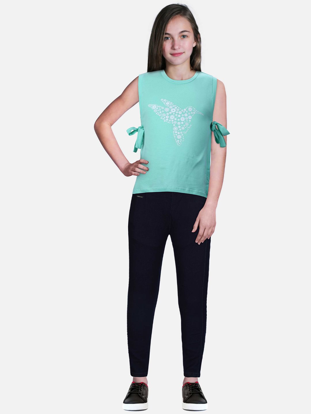 Gini and Jony Girls Floral Printed Sleeveless Cotton Top-picture-25