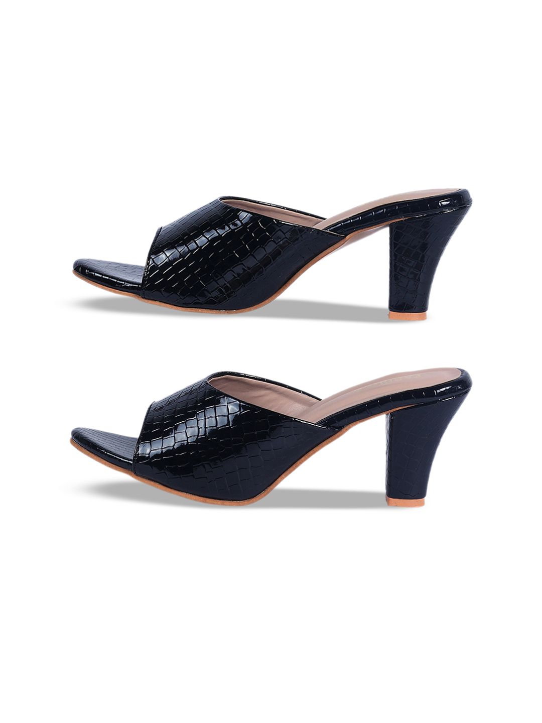 FABBHUE Textured Open Toe Block Heels-picture-34