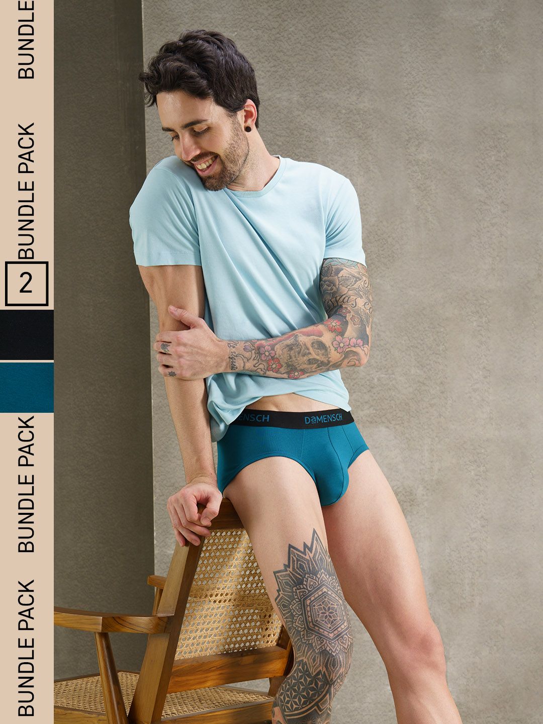 DaMENSCH Men Pack of 2 Premium Cotton Briefs-picture-28