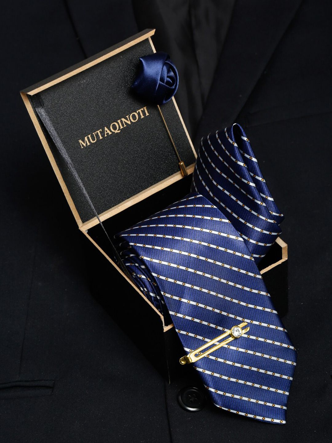 MUTAQINOTI Men Silk Blend Necktie Accessory Gift Set-picture-26