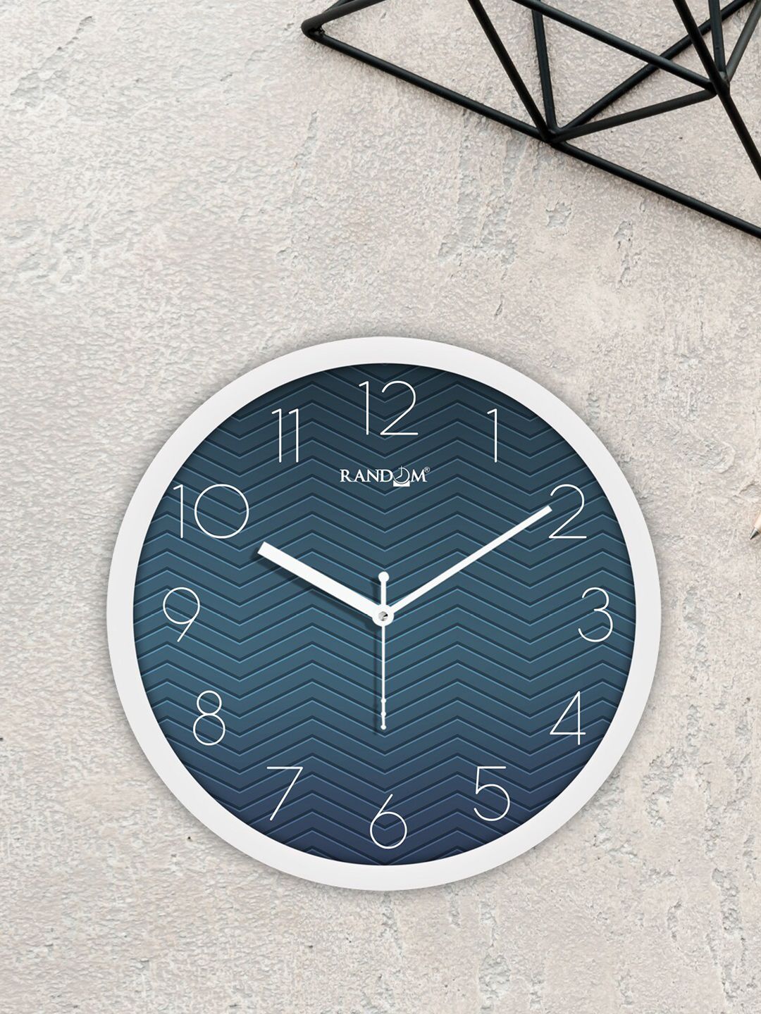 RANDOM White & Turquoise Blue Classic Modern Stylish Analogue Contemporary Wall Clock-picture-37