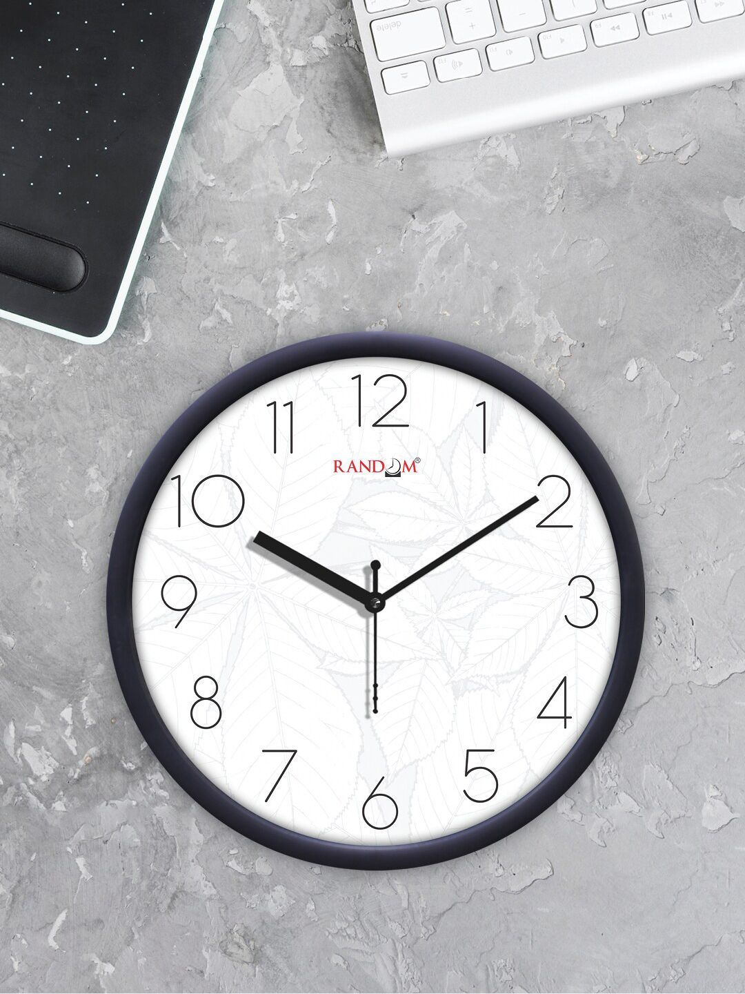 RANDOM Black & White Bold Numbers Modern Stylish Printed Analogue Contemporary Wall Clock-picture-39