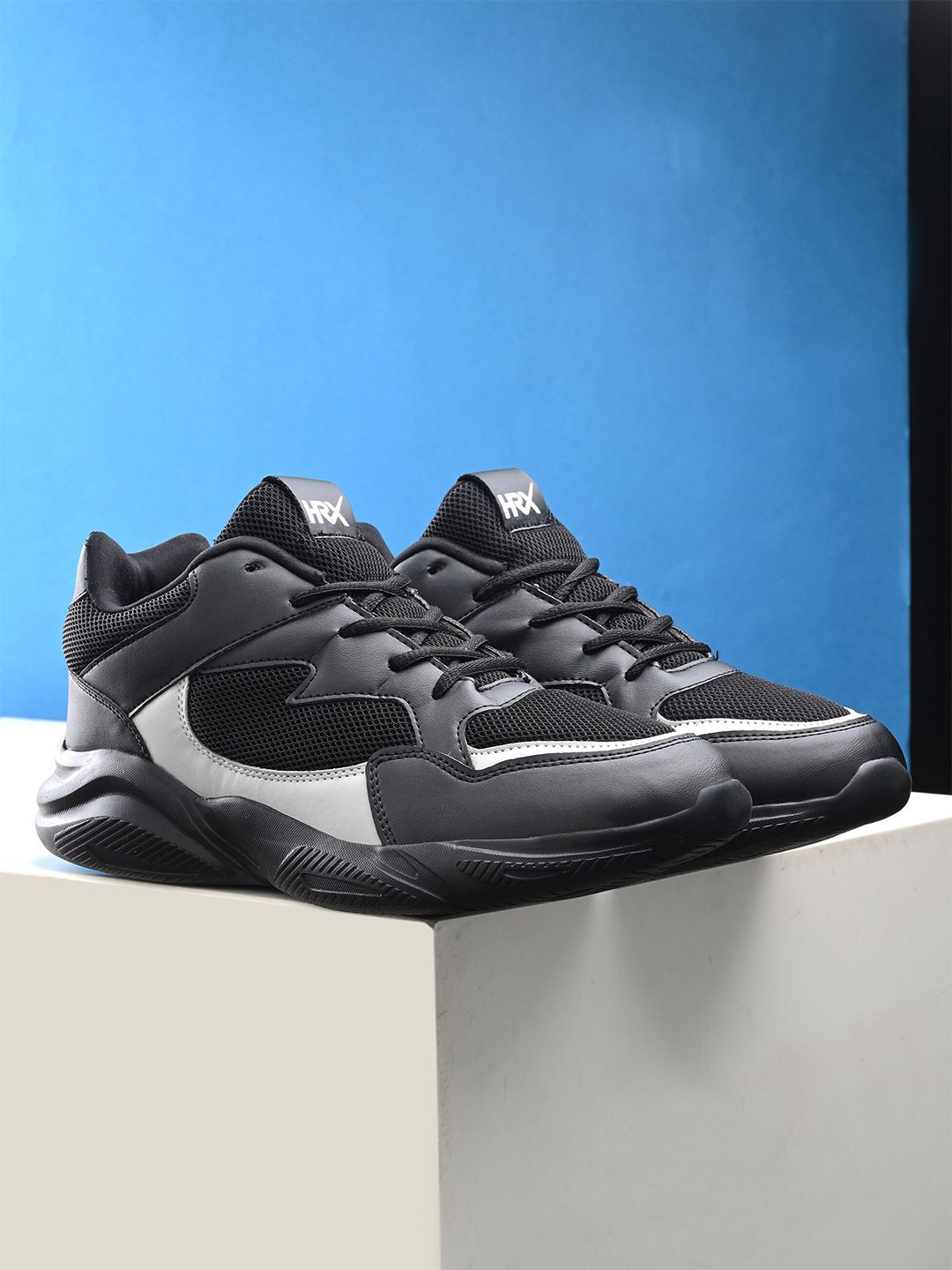 HRX by Hrithik Roshan Men Black And Grey Non-Marking Running Sports Shoes-picture-14