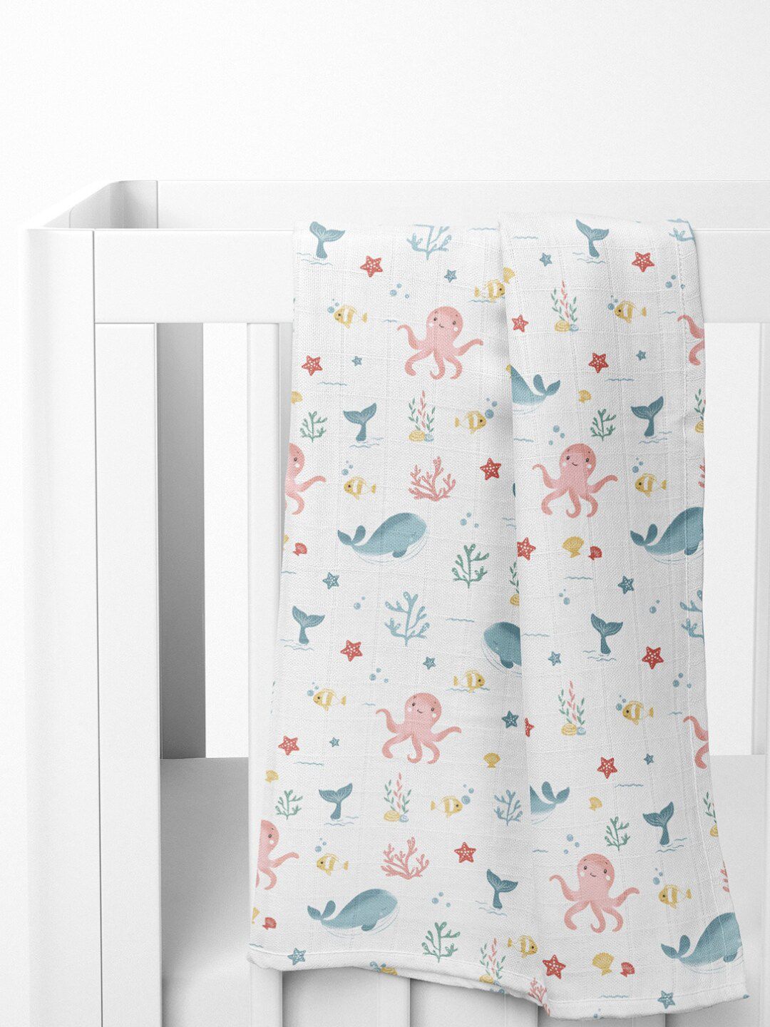 haus & kinder Aloha Set Of 4 Printed Pure Cotton Soft Muslin Swaddles & Wrappers-picture-14