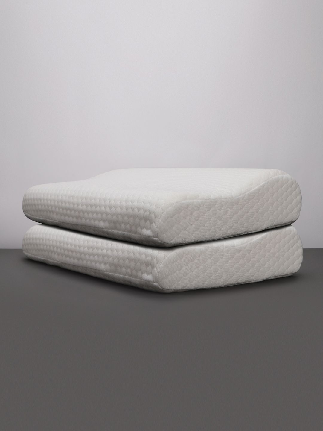 LA VERNE White 2 Pieces Cooling Gel Infused Pincore Breathable Contour Memory Foam Pillow-picture-27