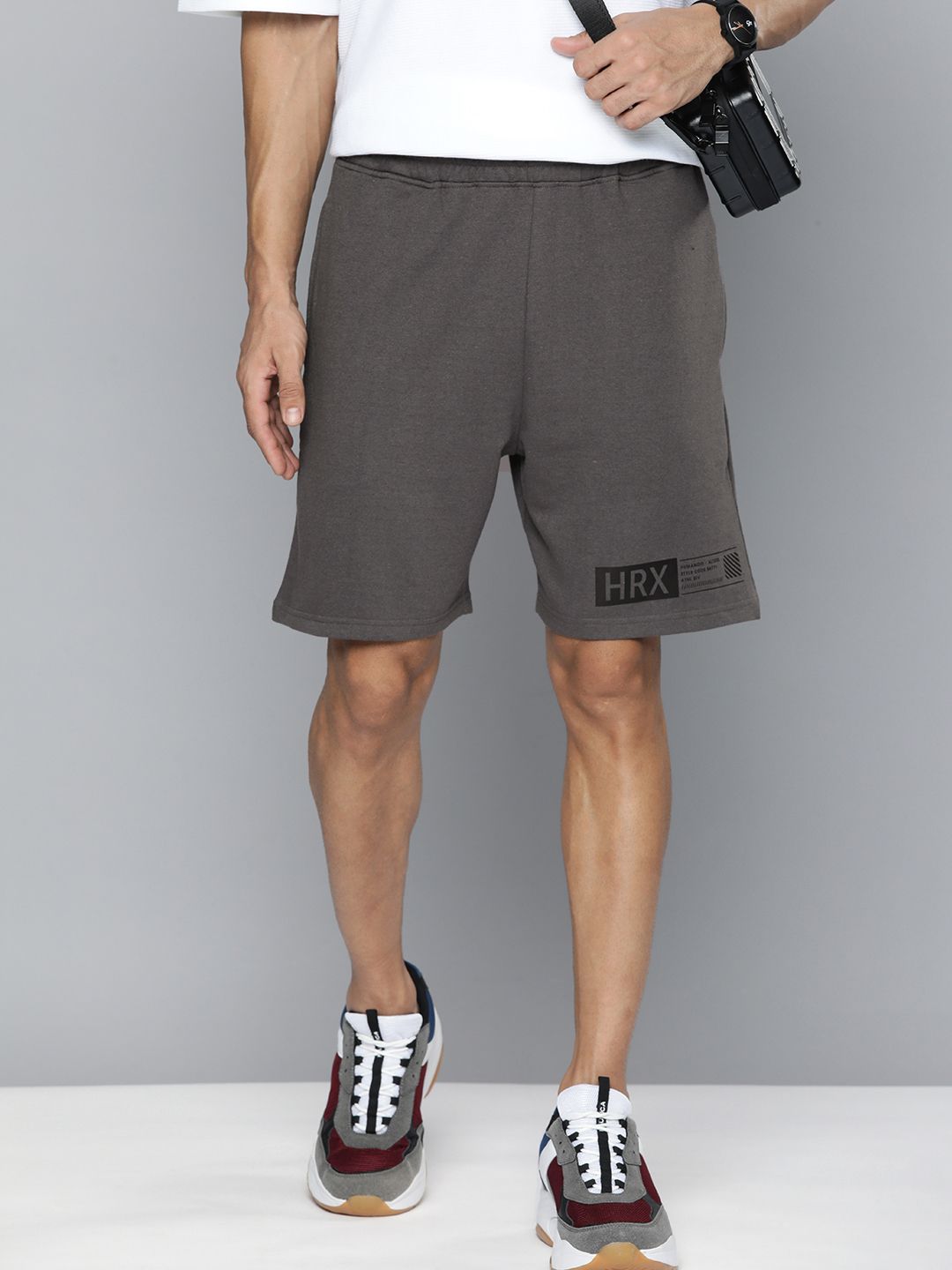 HRX by Hrithik Roshan Men Lifestyle Typography Printed Pure Cotton Terry Shorts-picture-11