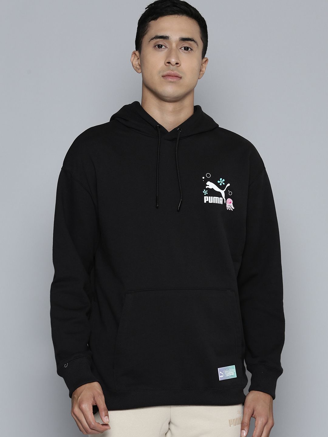 Puma X SPONGEBOB Pure Cotton Graphic Printed On The Back Unisex Hoodie-picture-44