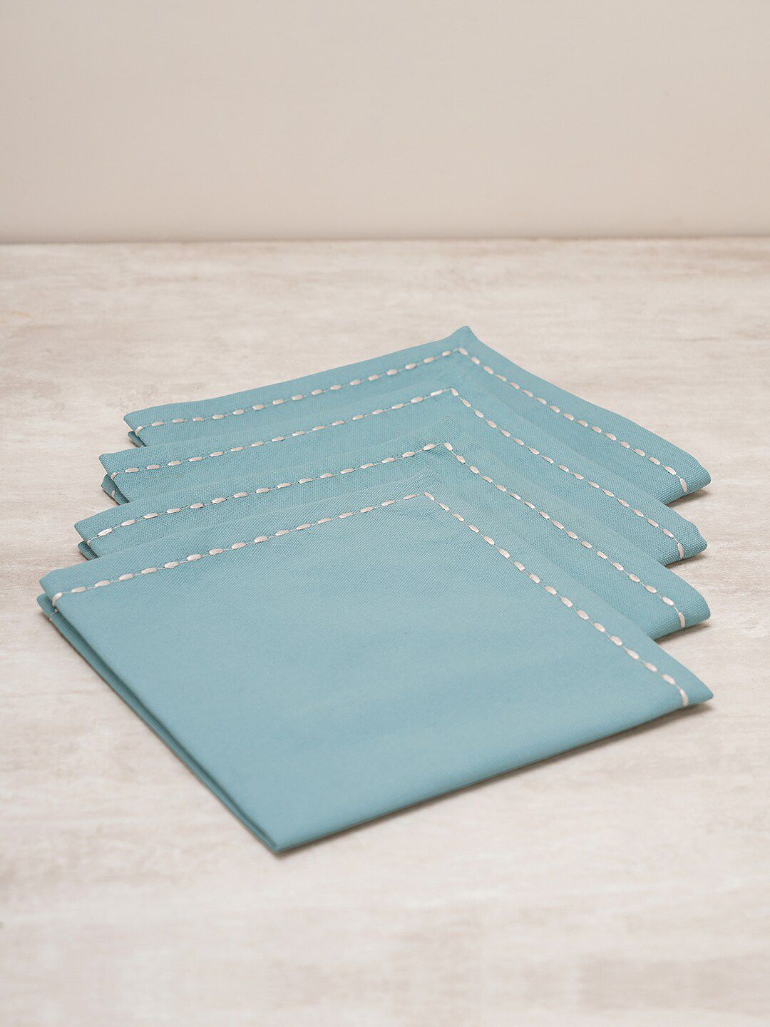 Pure Home and Living Blue 4 Pieces Cotton Table Napkins-picture-44