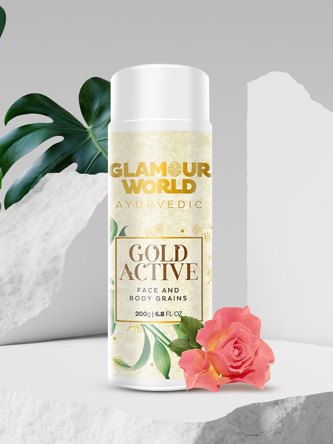 Glamour World Ayurvedic Gold Active Face & Body Grains Pack - 200g-image-47