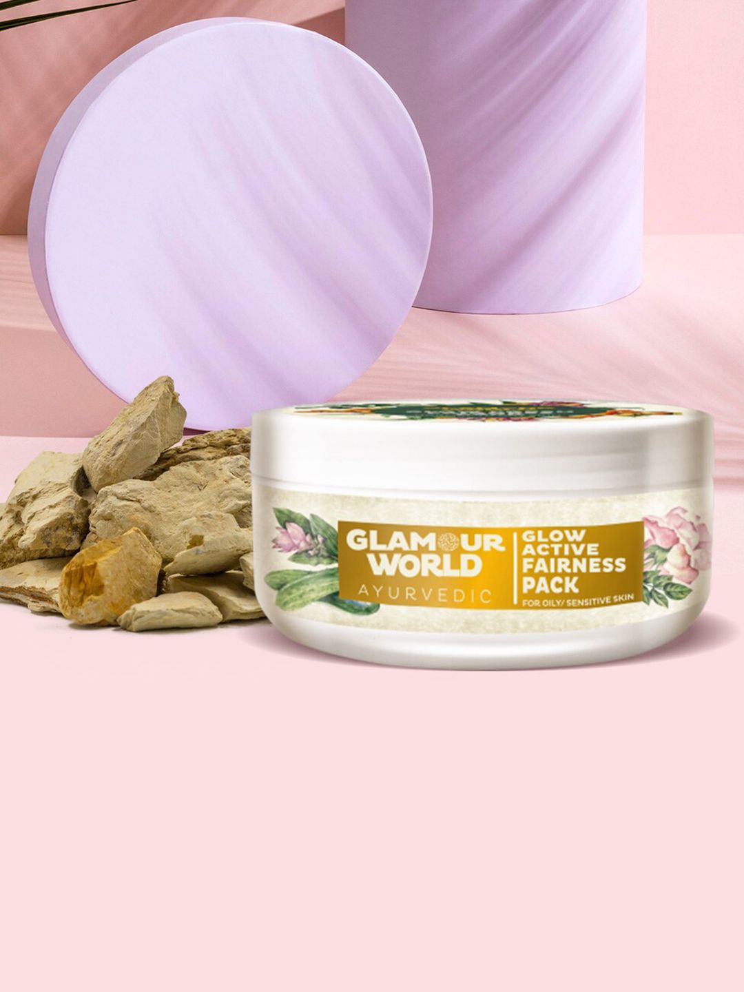 Glamour World Ayurvedic Glow Active Fairness Face Pack for Sensitive Skin - 150g-picture-15