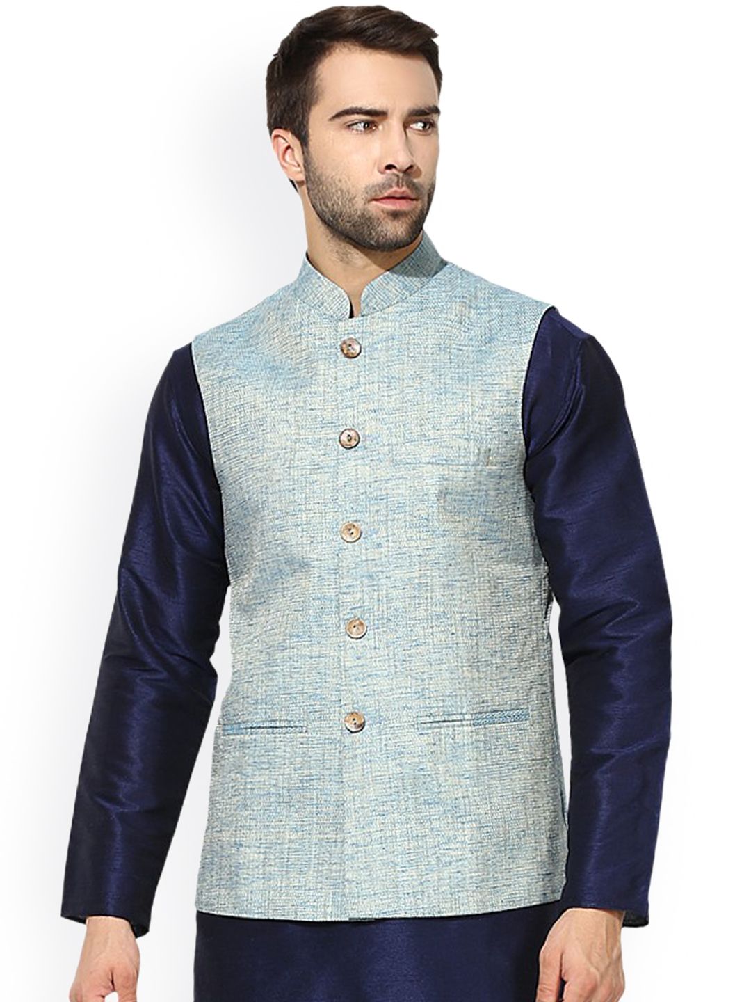 KISAH Blue Nehru Jacket-picture-39