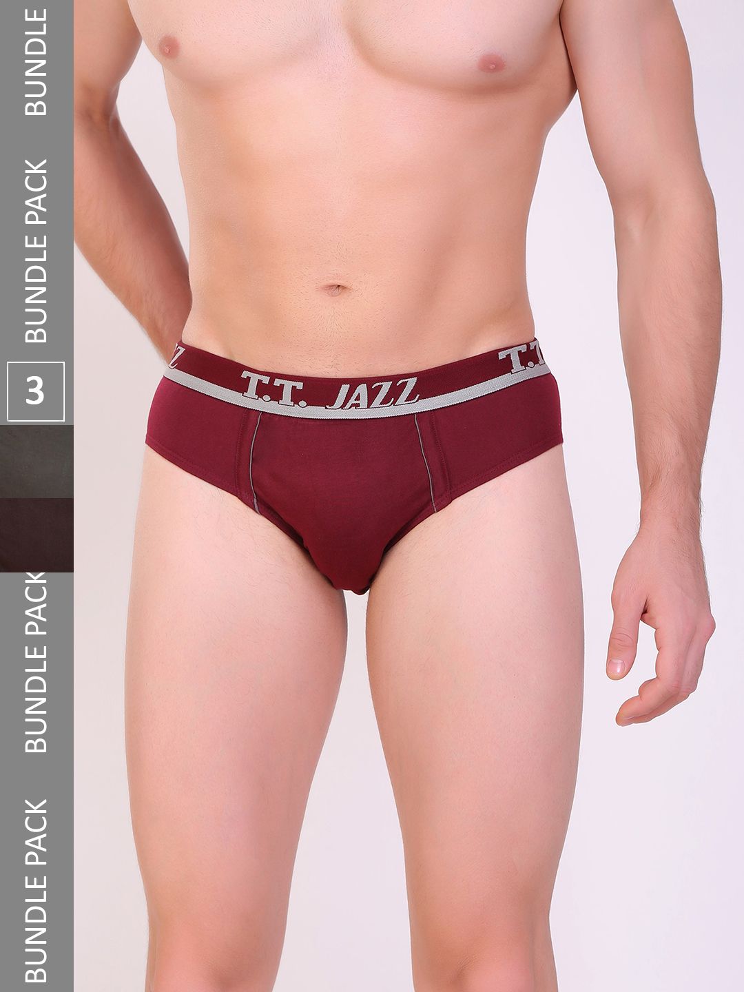 T.T. Men Jazz Pure Cotton Pack Of 3 Mid-Rise Basic Briefs-picture-39