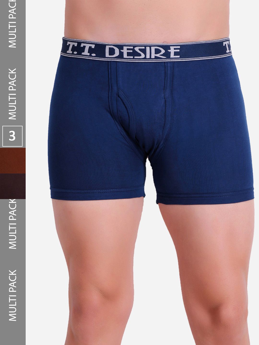 T.T. Pack Of 3 Desire Pure Cotton Trunks DES_FL_TE_P3_RDB_95