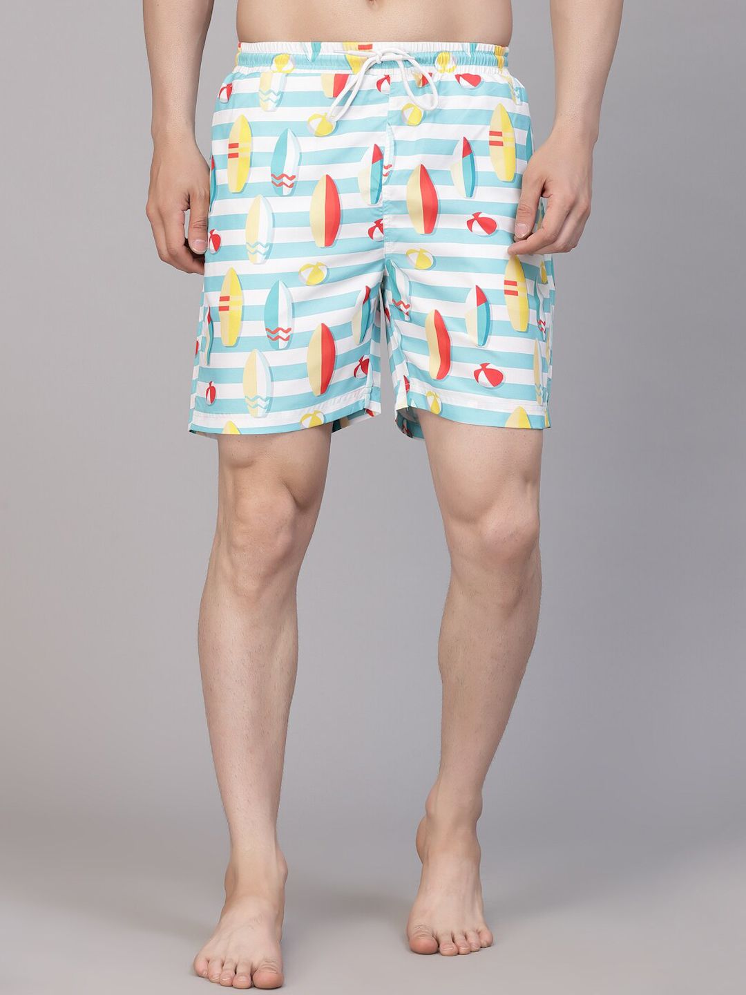 Style Quotient Men Nautical Printed Mid Rise Swim Bottom-picture-31