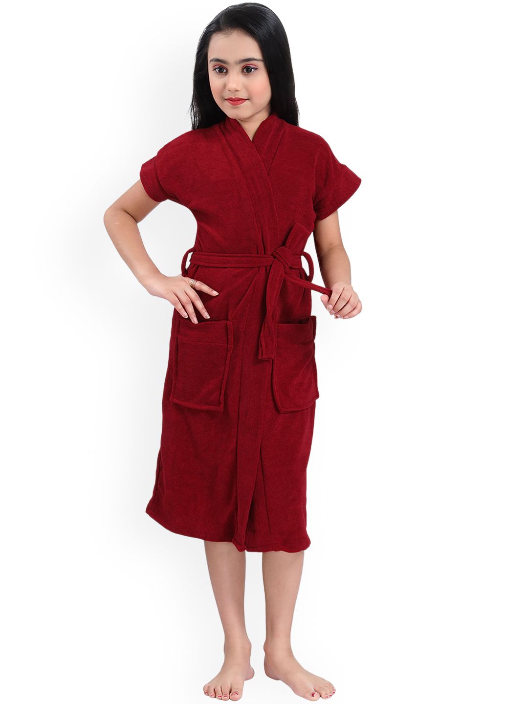 LacyLook Girls Plain Terry Cotton Skin-Friendly Bath Robe-picture-26