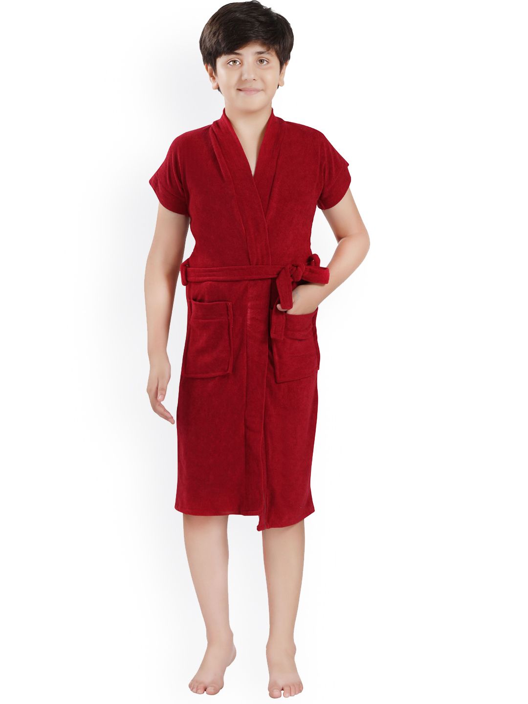 LacyLook Boys Plain Terry Cotton Skin-Friendly Bath Robe-picture-27