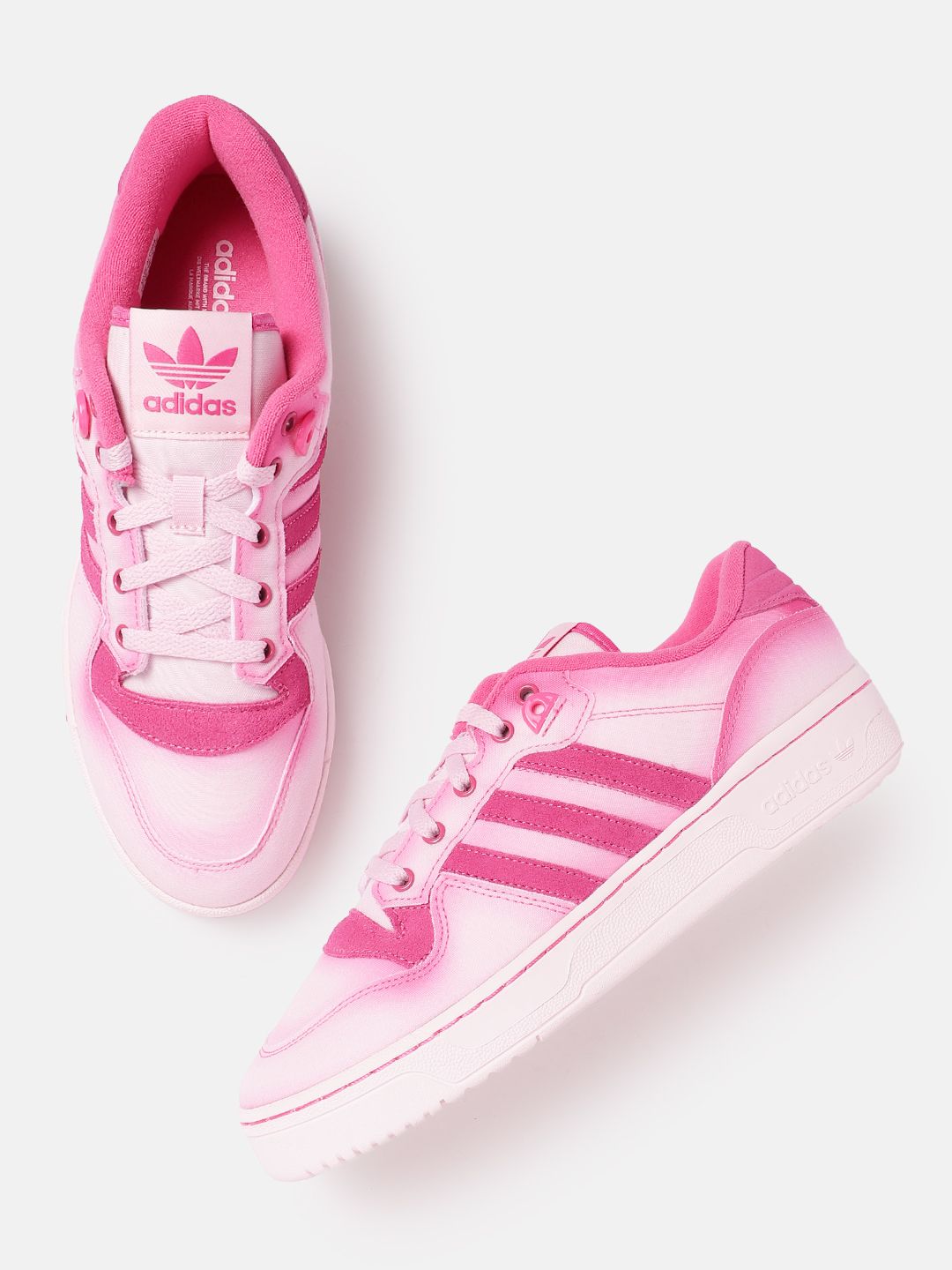 ADIDAS Originals Women Striped Leather Rivalry Low Sneakers