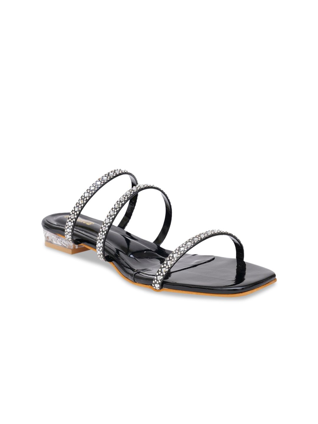 FABBHUE Open Toes Slip On Block Heels-picture-16