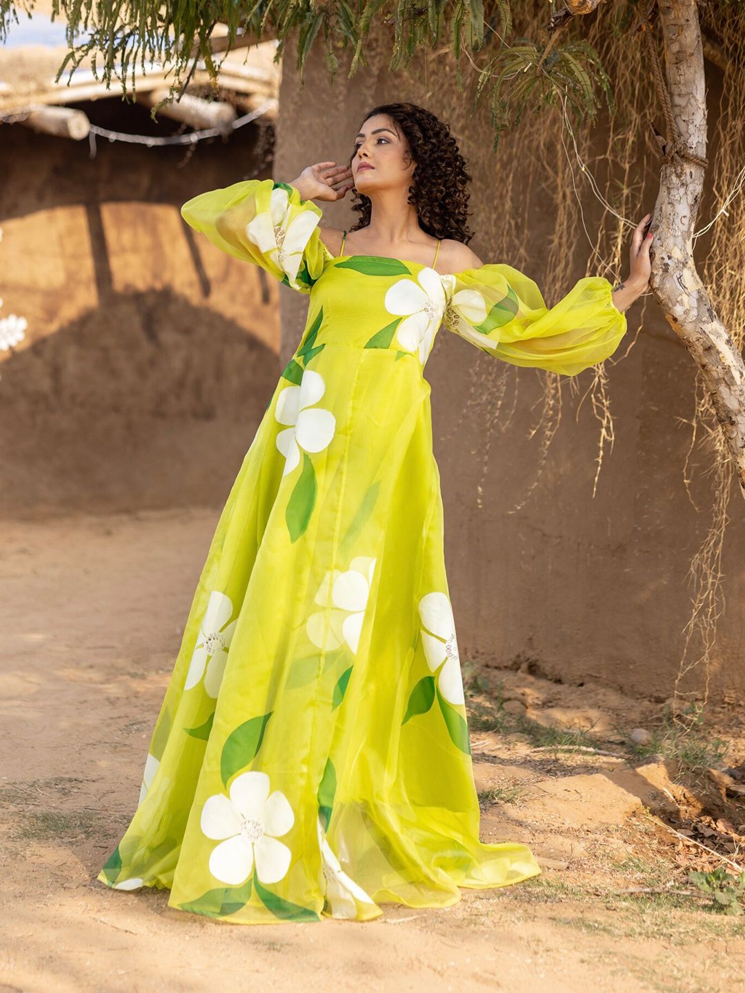 myntra organza dress Buy White World Organza Fit-&-Flare Dress With Dupatta - Ethnic Dresses for Women 26654332