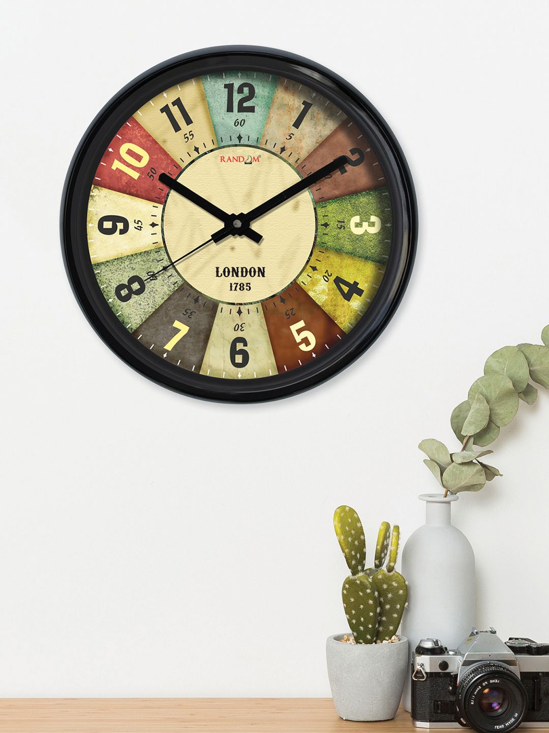 RANDOM Multicoloured Round Printed Analogue Wall Clock-image-28